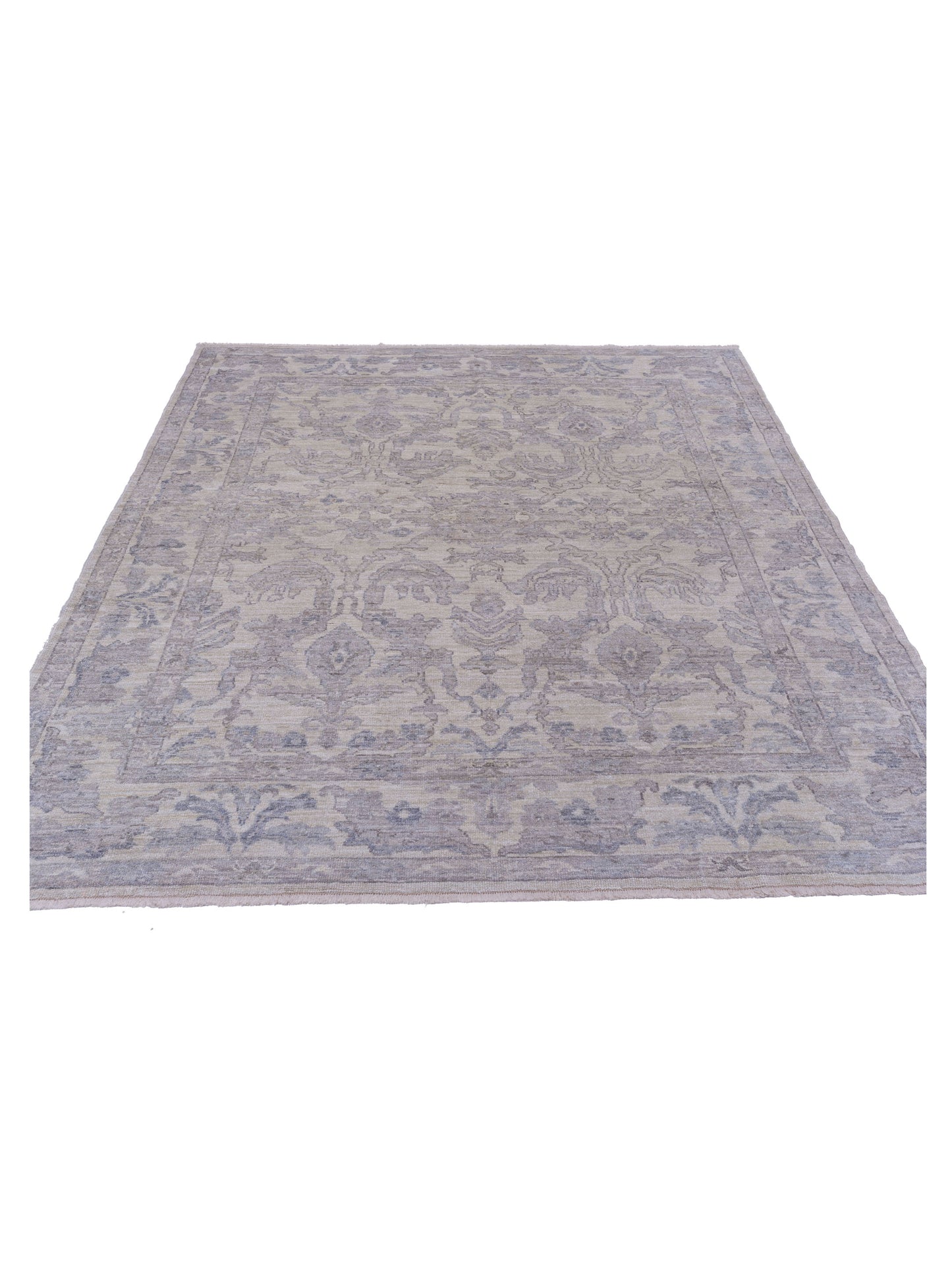 Angora Oushak 128201 Ivory Ivory 8.4x9.8 Hand Knotted Rug