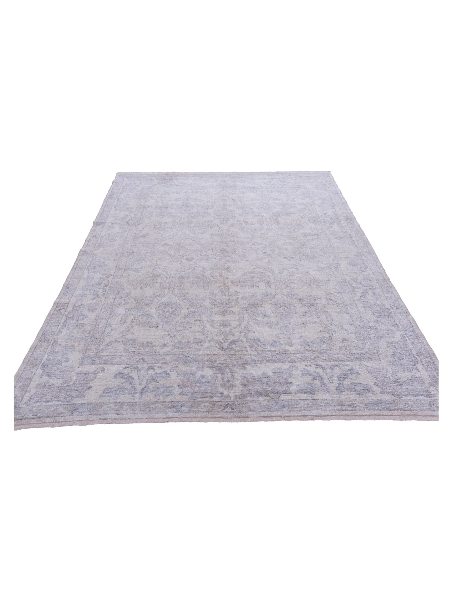Angora Oushak 128201 Ivory Ivory 8.4x9.8 Hand Knotted Rug
