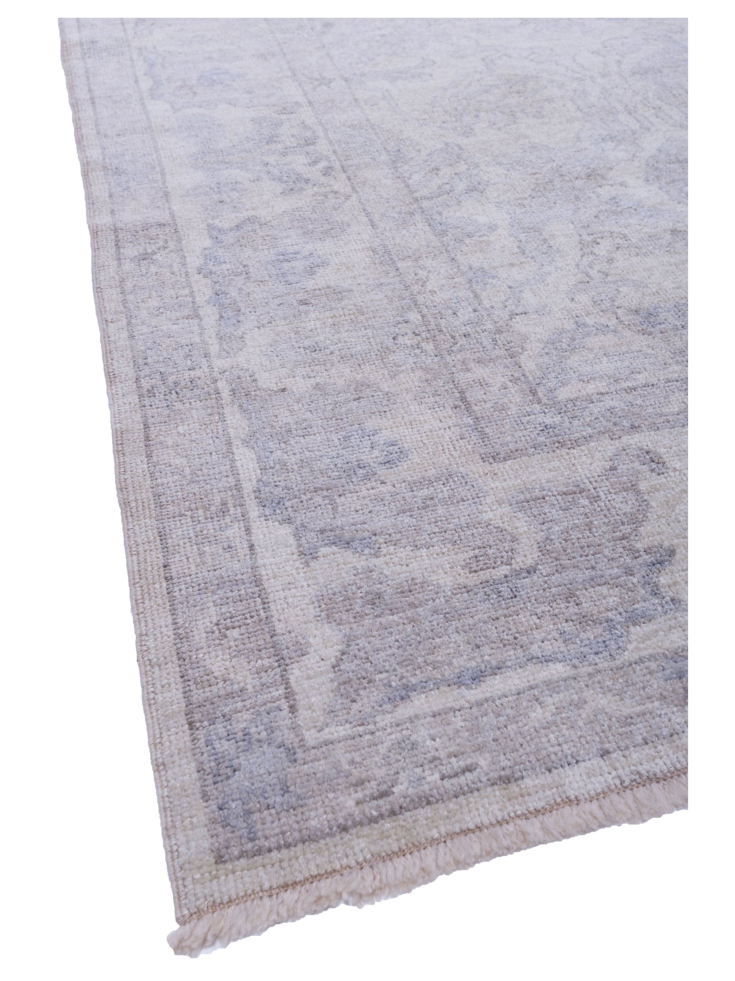 Angora Oushak 128201 Ivory Ivory 8.4x9.8 Hand Knotted Rug