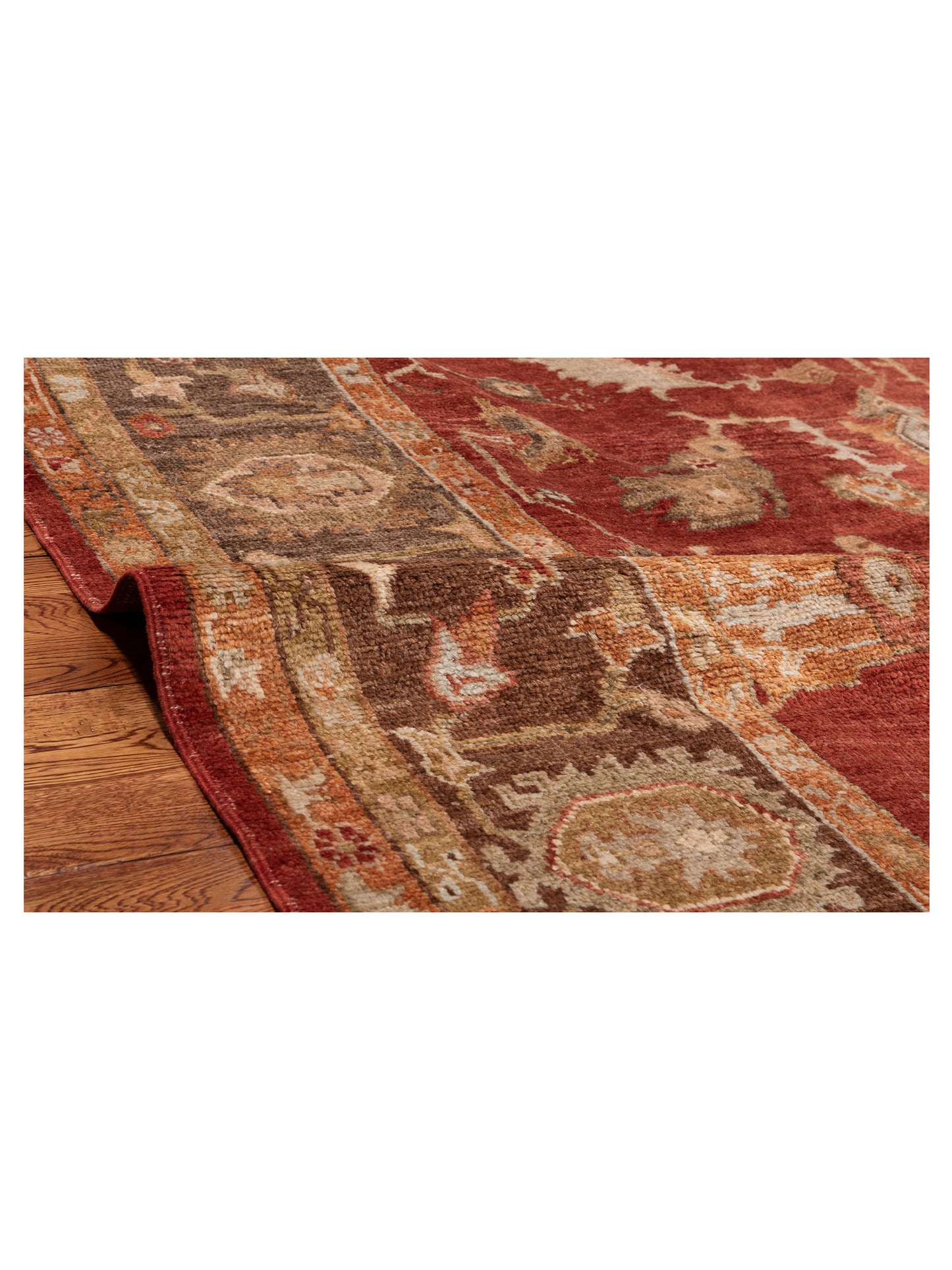 Angora Oushak 128251 Red Brown 9.1X14.2 Hand Knotted Rug