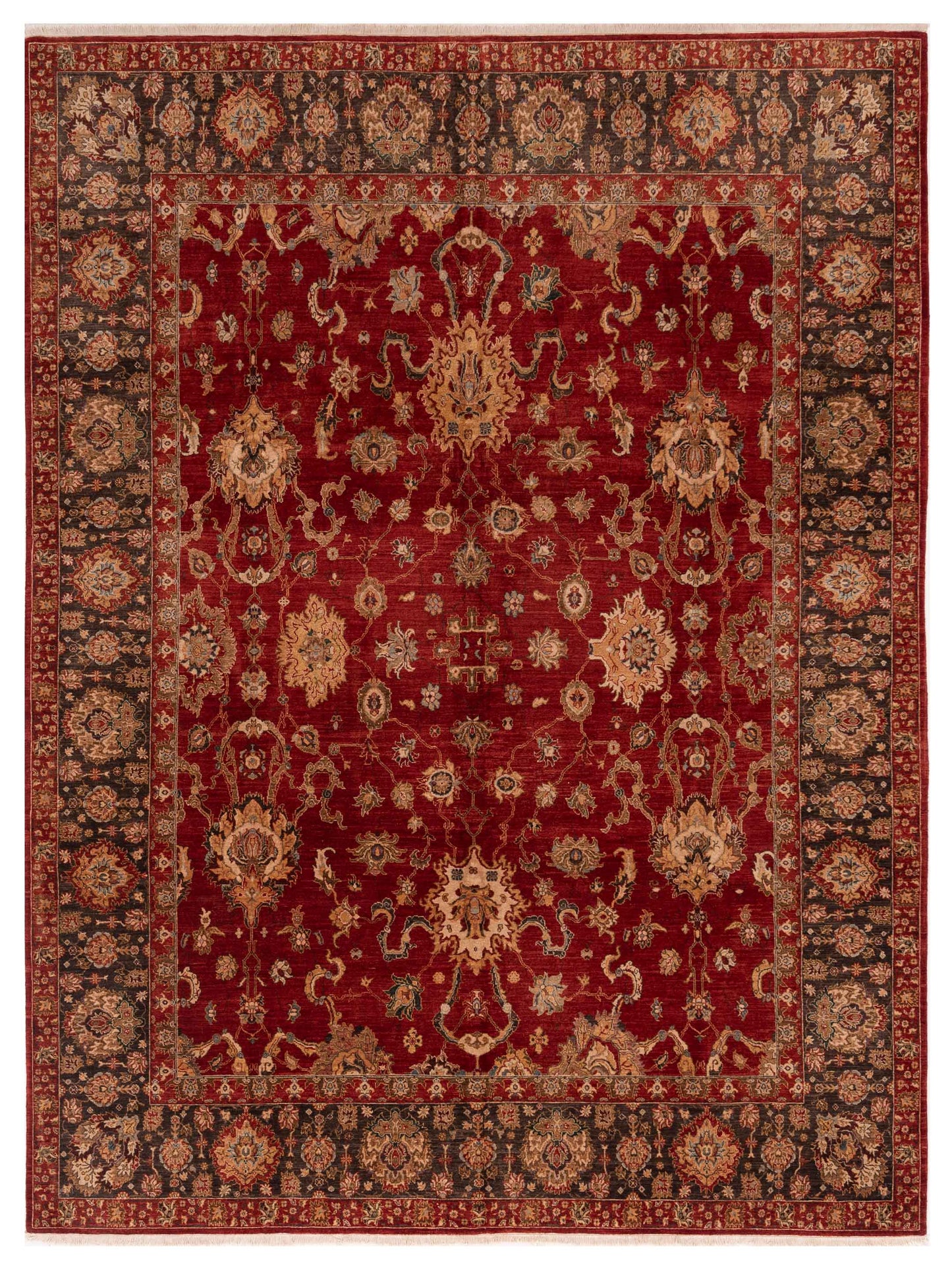 Pasha Firuze Charcoal Red Traditional