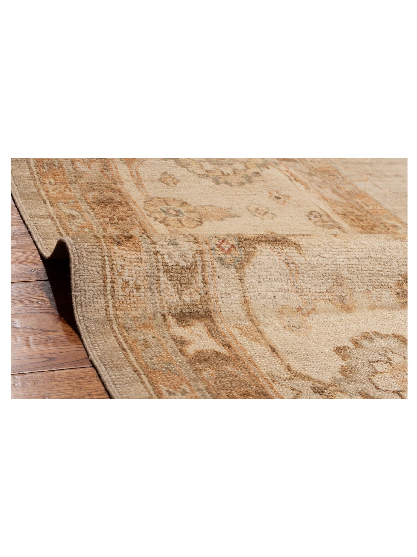 Angora Oushak 128288 Silver Ivory 14.1x17.5 Hand Knotted Rug