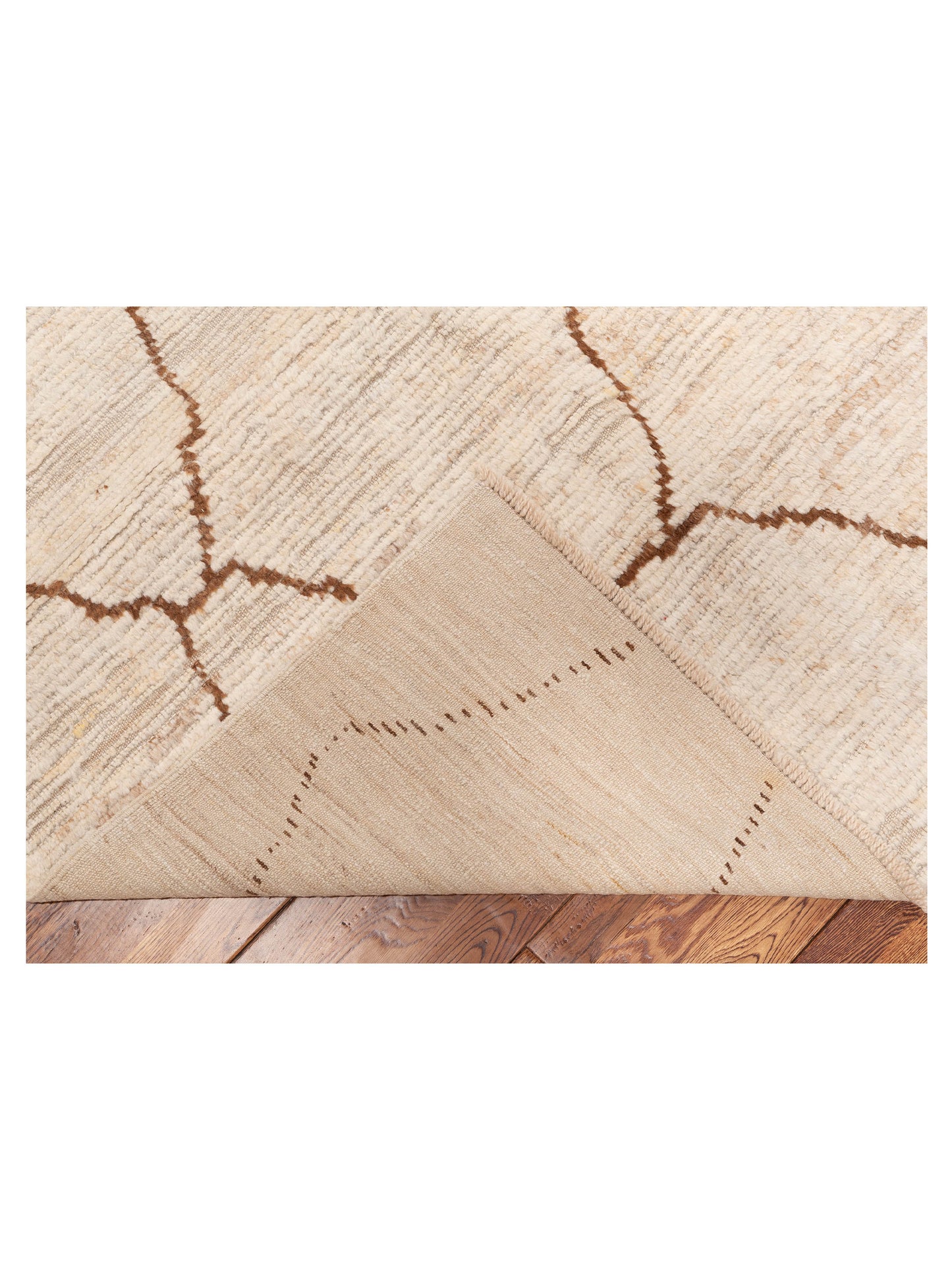 Berber Efes Beige Brown 8.6x12 Hand Knotted Rug