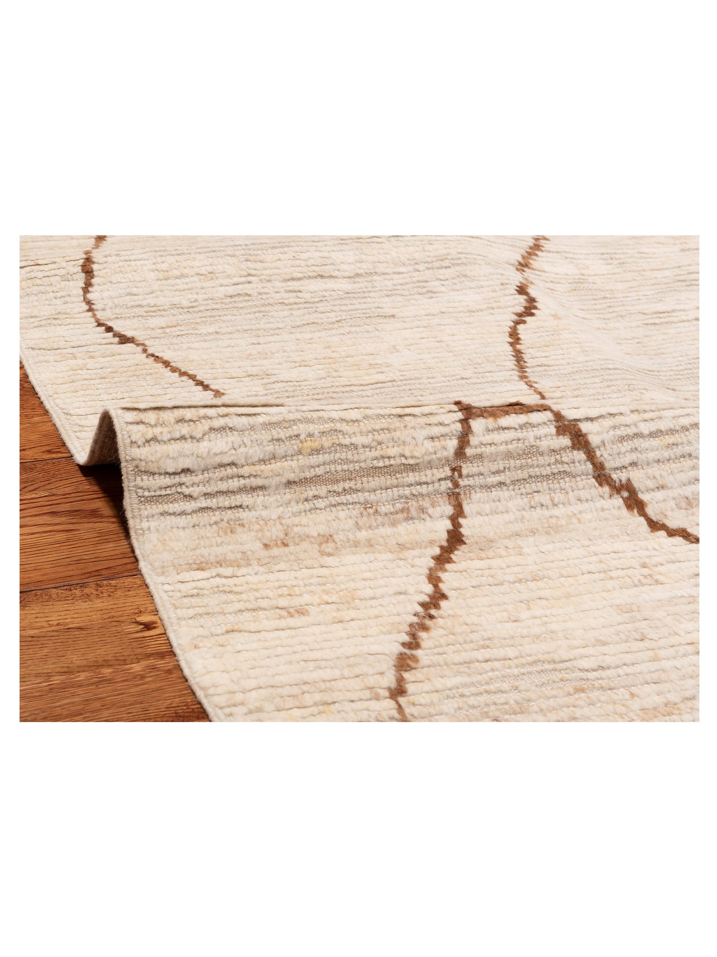 Berber Efes Beige Brown 8.6x12 Hand Knotted Rug