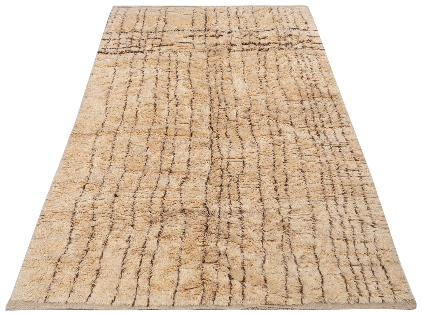 Berber Karya Beige Brown 7.4x10.7 Hand Knotted Rug
