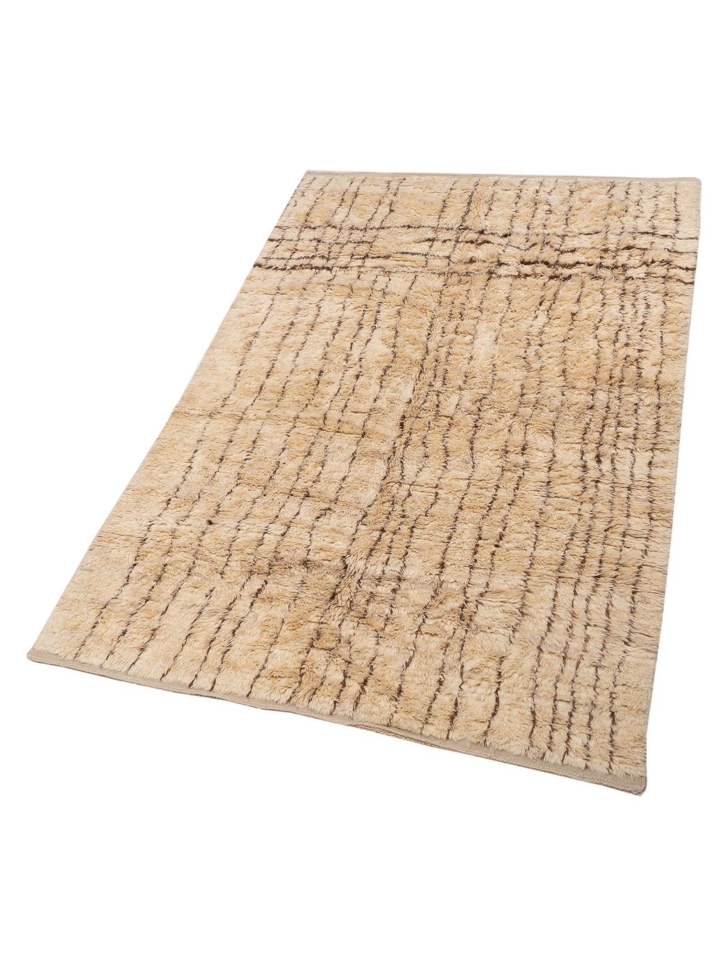 Berber Karya Beige Brown 7.4x10.7 Hand Knotted Rug