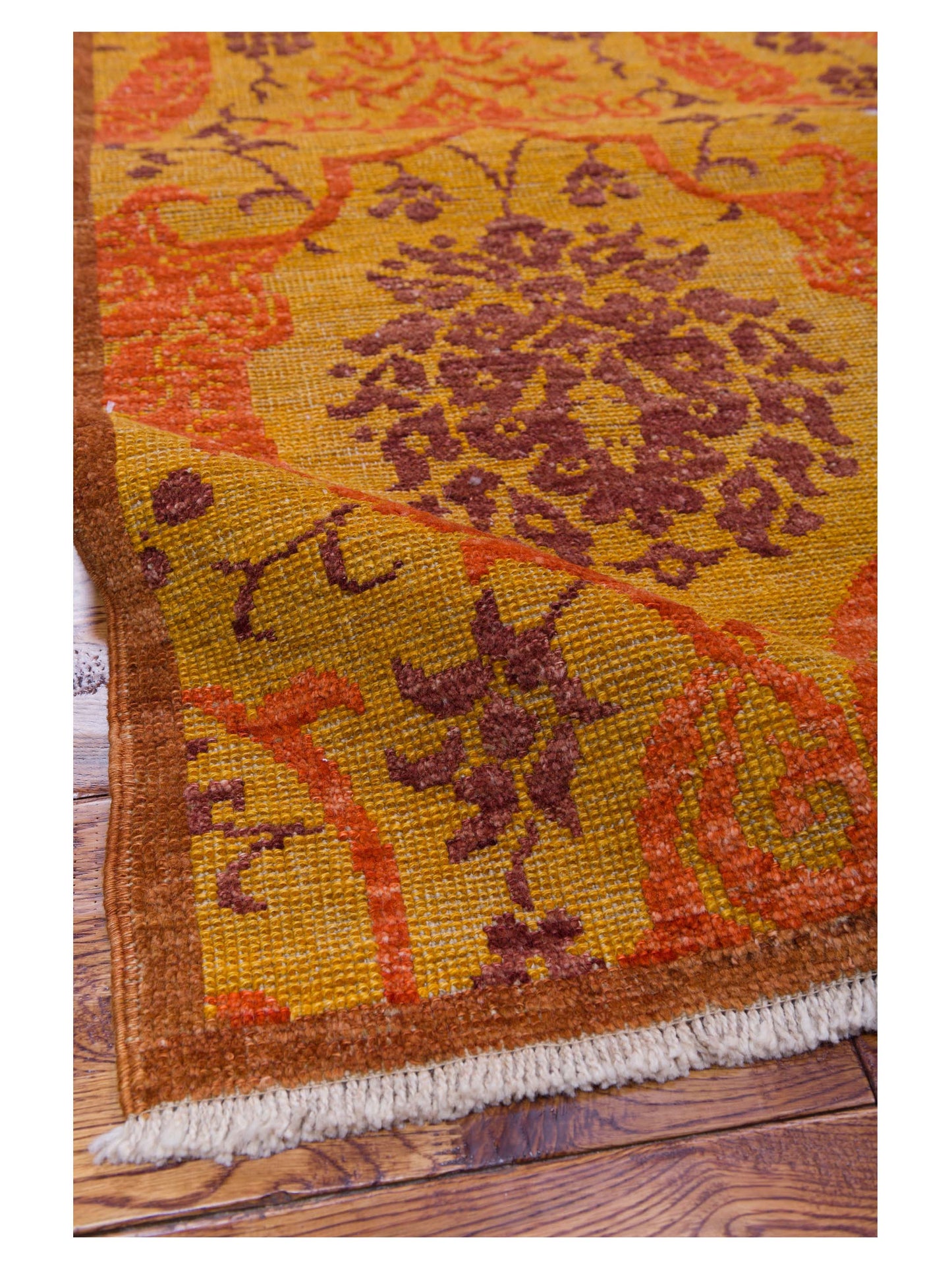 Defne Orchid Gold Gold 6.2x10.2 Hand Knotted Rug