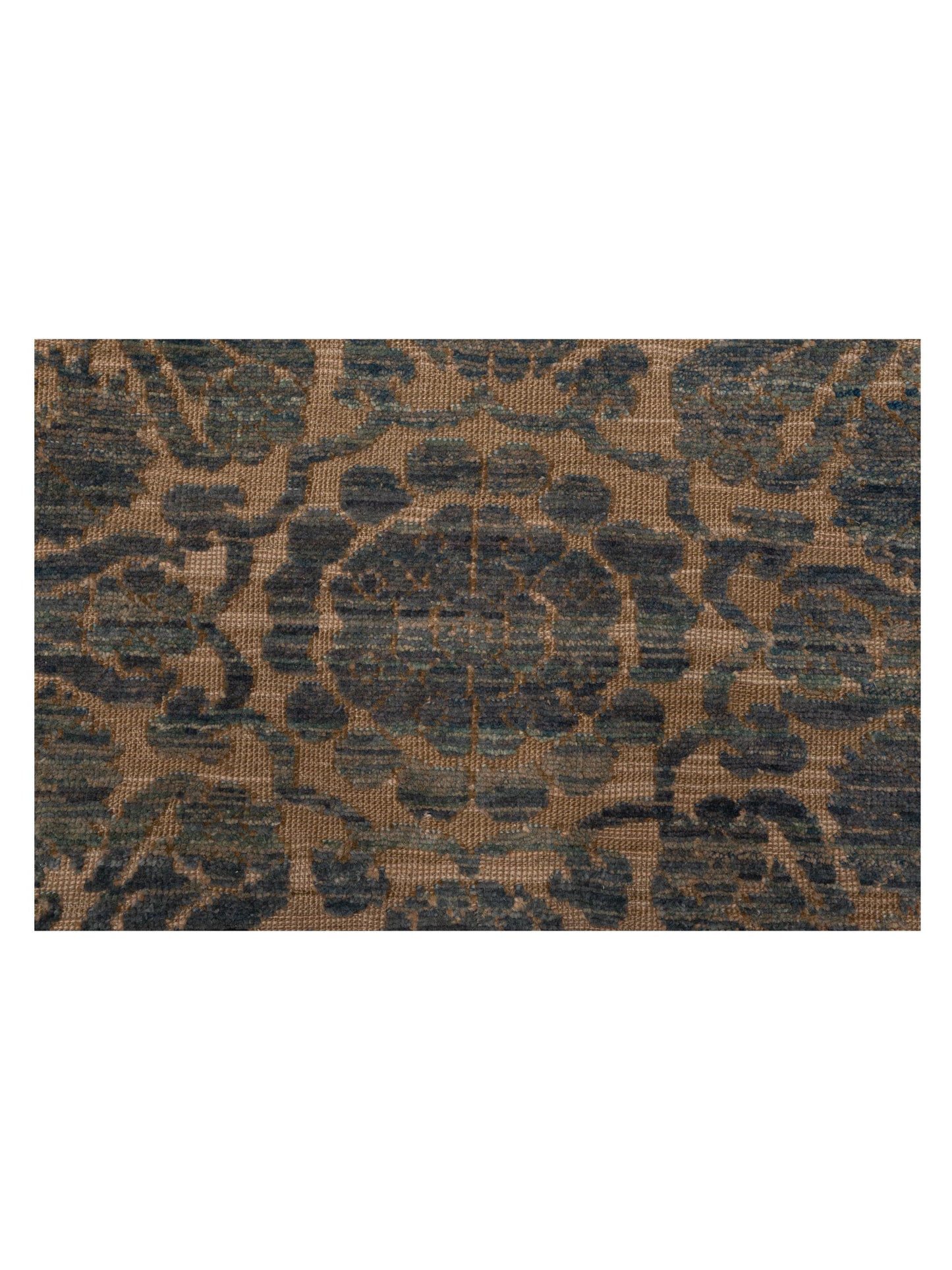 Defne Lotus Cream Blue 6.6x10.8 Hand Knotted Rug