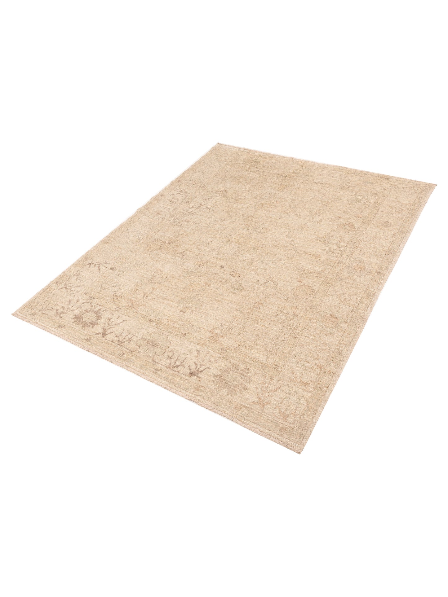 Angora Oushak 128428 Ivory Ivory 8x9.10 Hand Knotted Rug