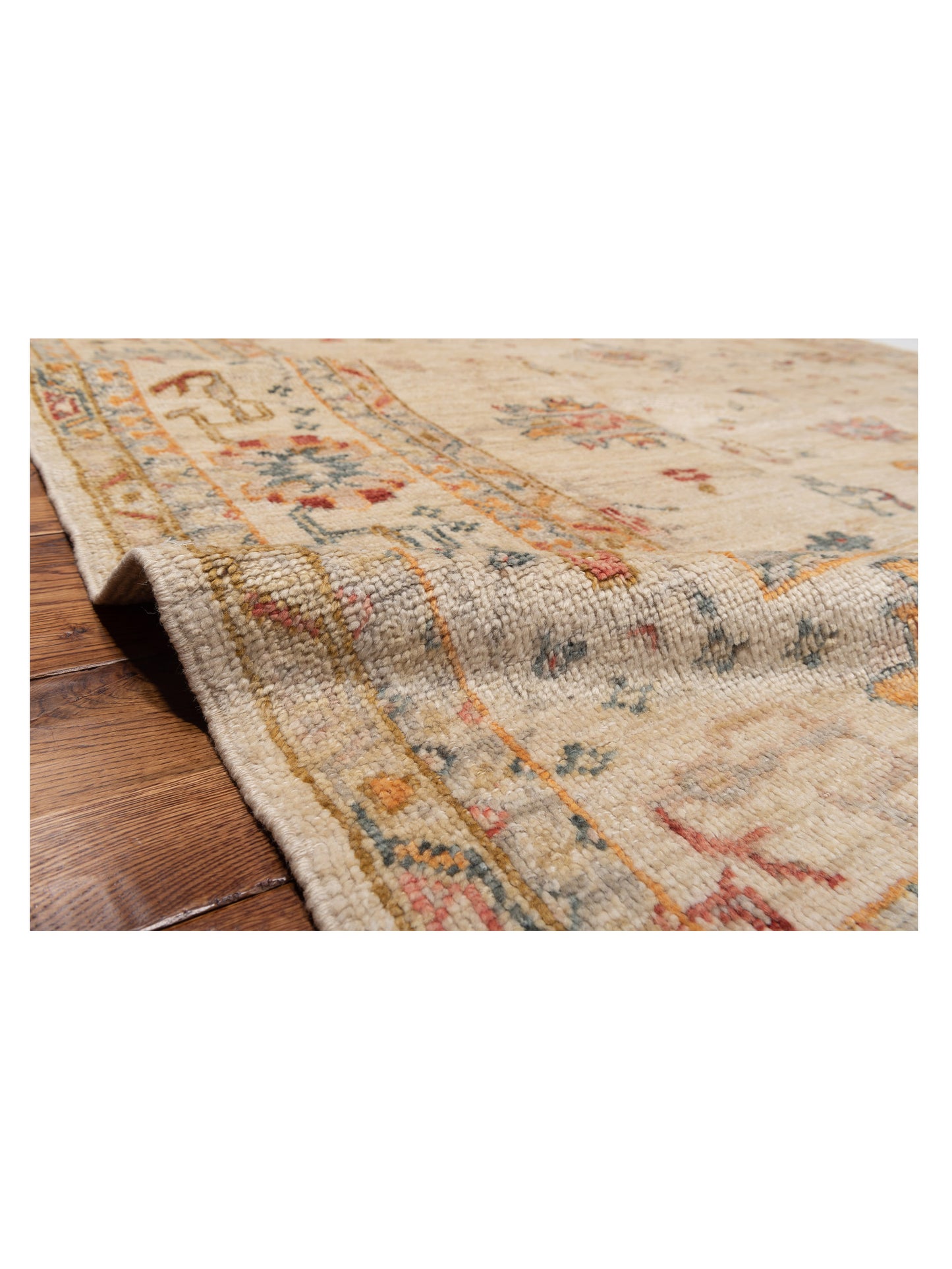 Angora Oushak 128428 Ivory Ivory 8x9.10 Hand Knotted Rug