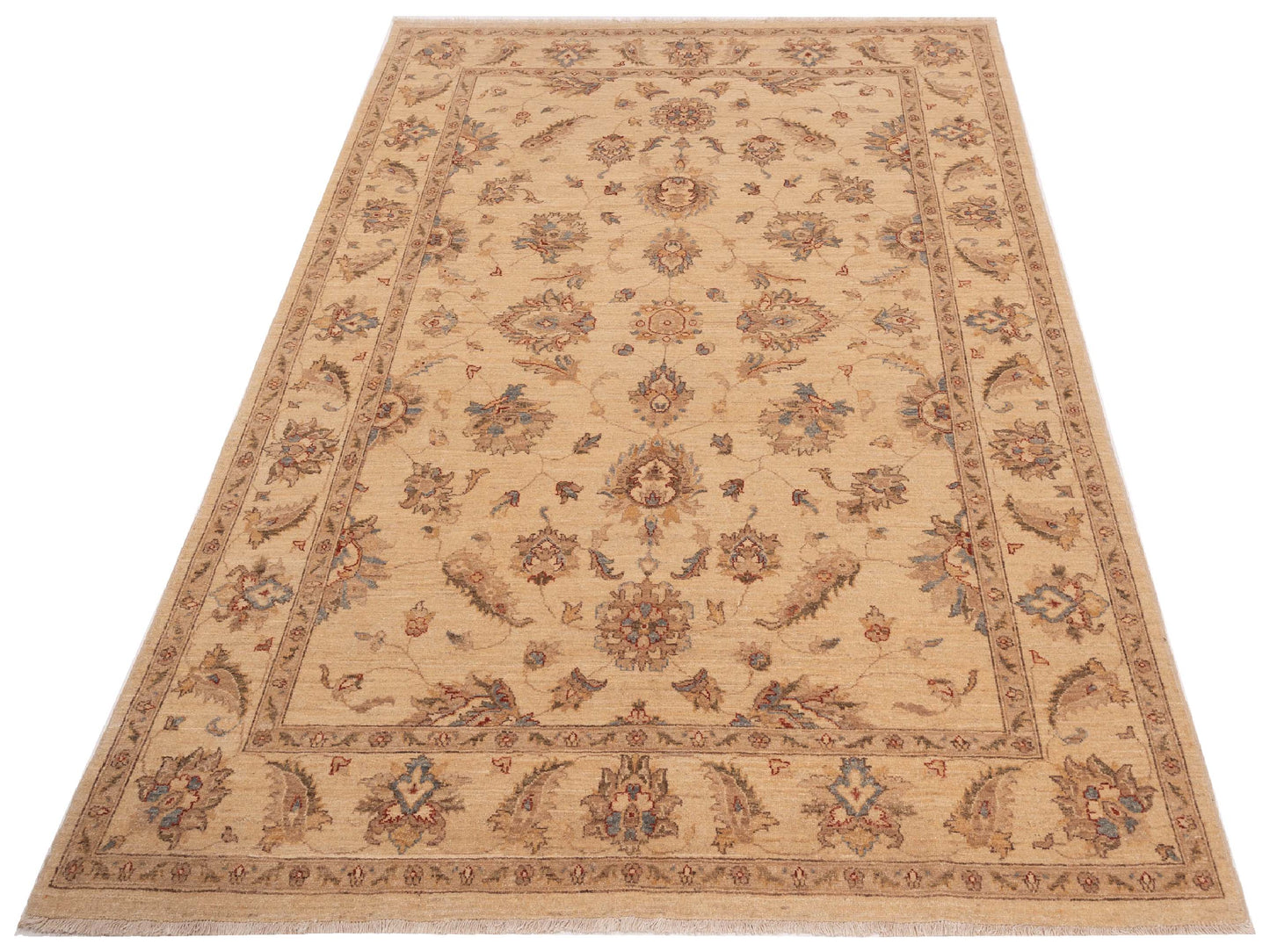 Sultan 128683 Ivory Ivory 6.6x9.10 Hand Knotted Rug