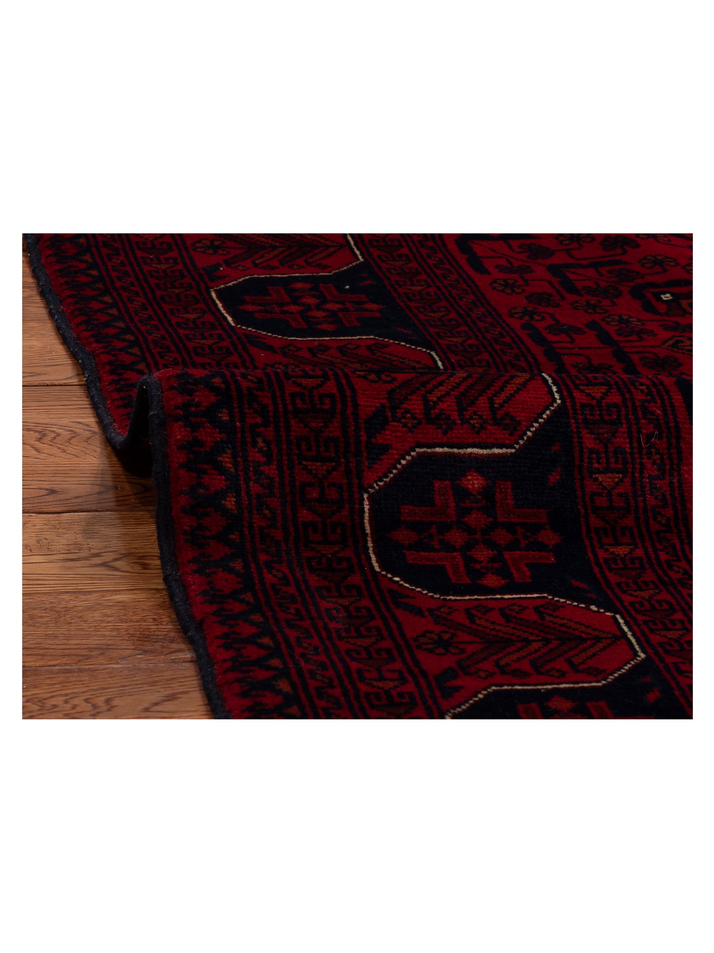 Afghan Belcik 128729 Red 5.6x8 Hand Knotted Rug