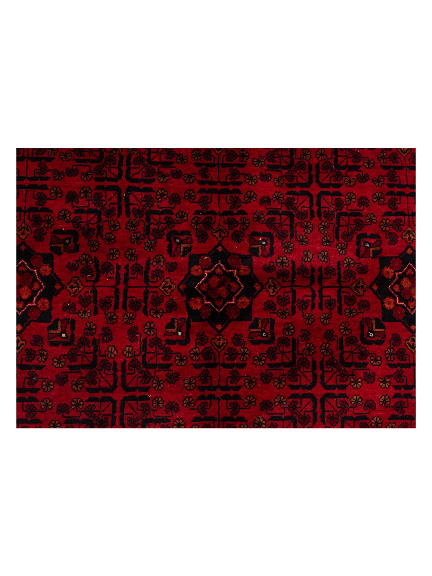 Afghan Belcik 128735 Red Navy 5.7x8 Hand Knotted Rug