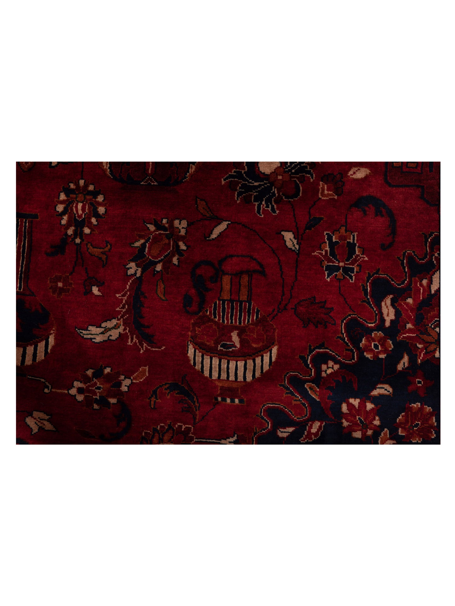 Afghan Belcik 128741 Red Navy 6.6x9.9 Hand Knotted Rug
