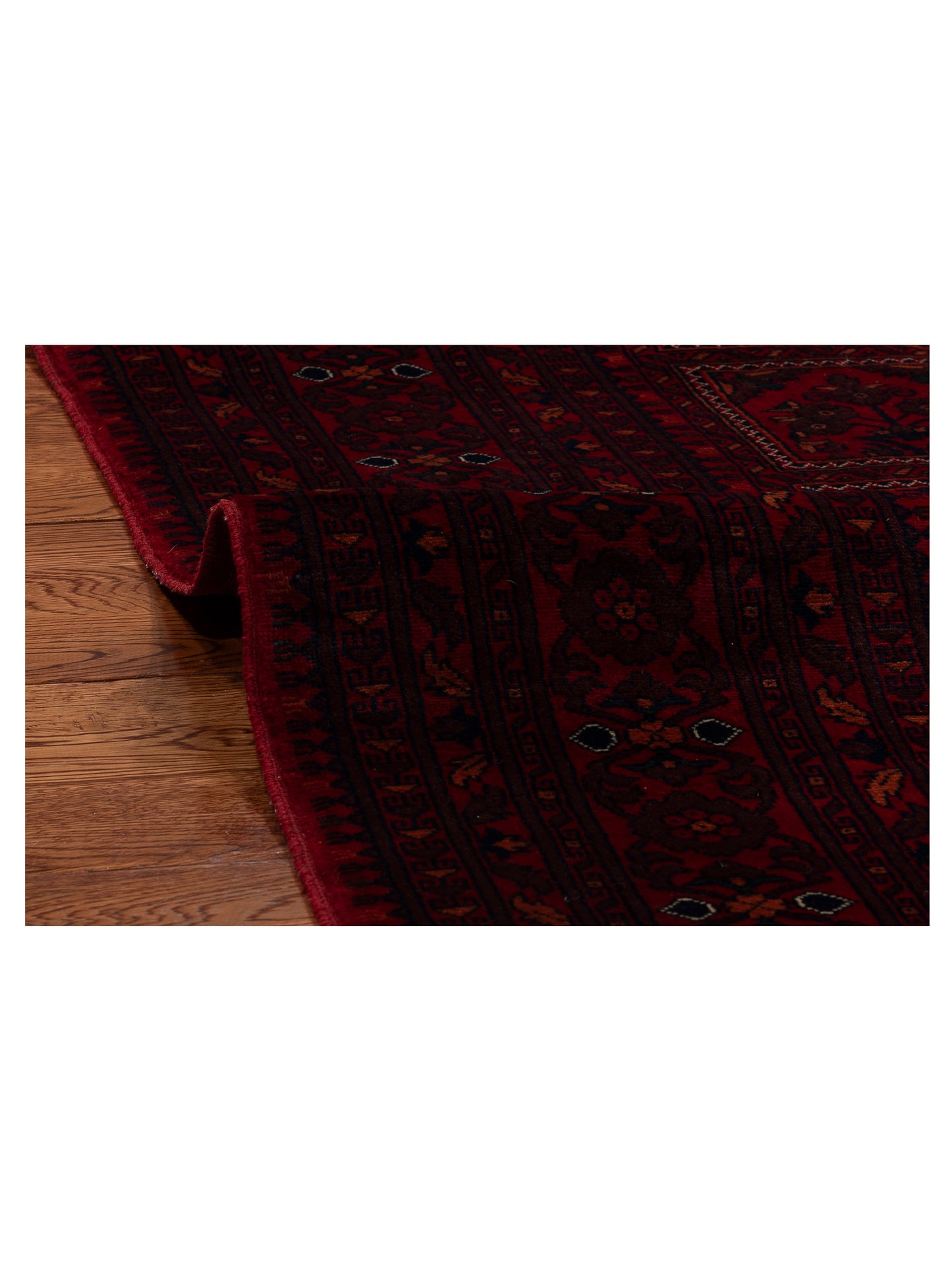 Afghan Belcik 128742 Red 5.8x7.6 Hand Knotted Rug