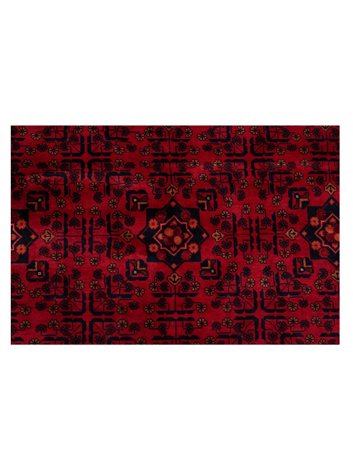 Afghan Belcik 128743 Red Navy 5.9x8 Hand Knotted Rug