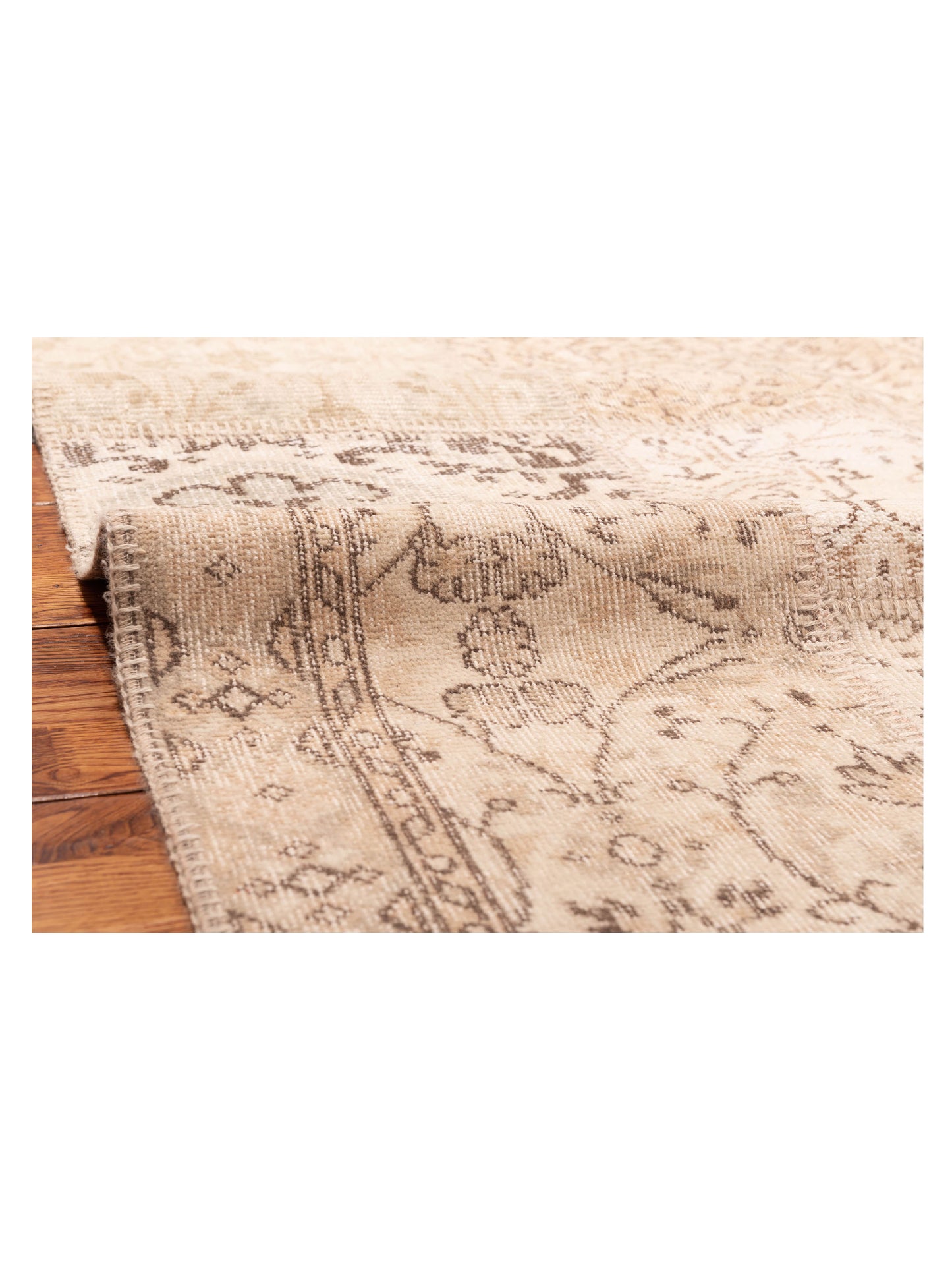 Turkish Vestige Patchwork 128874 Natural 6x9 Hand Knotted Rug