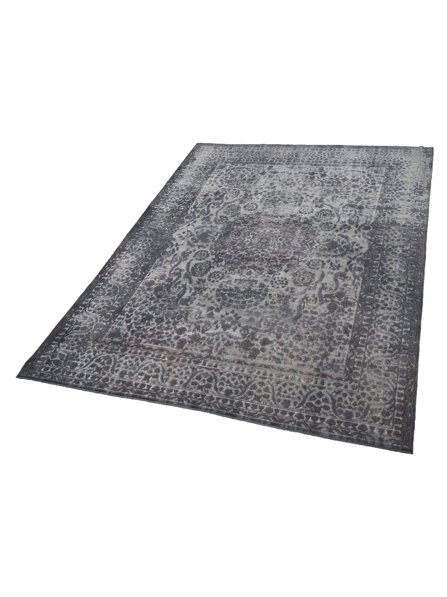 Vintage 128880 Gray 9.8x12.10 Hand Knotted Rug