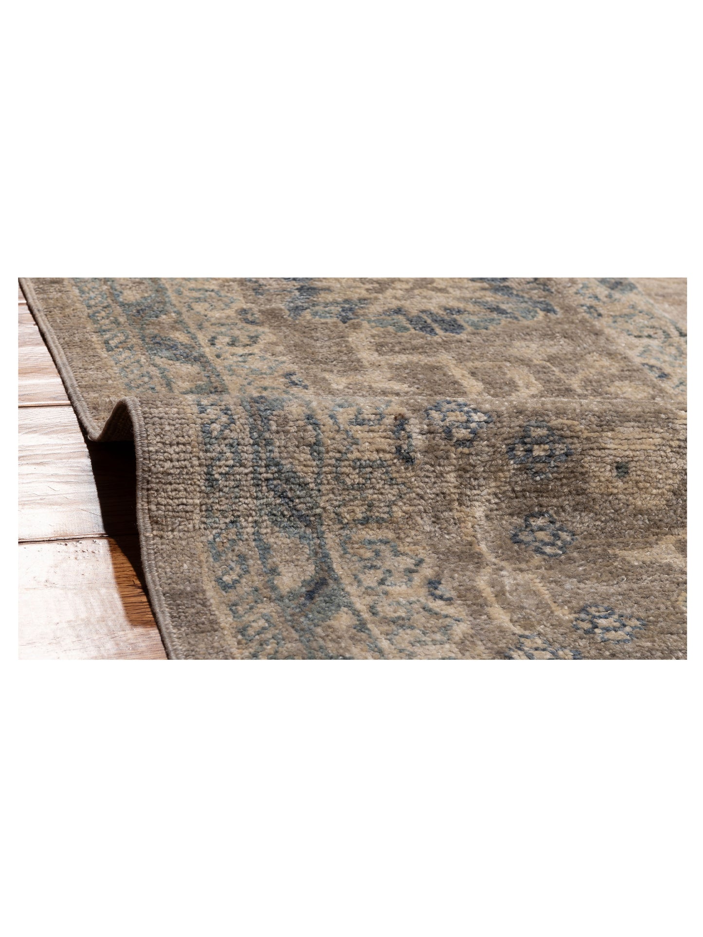 Angora Oushak 128923 Gray Gray 14.7x19.3 Hand Knotted Rug