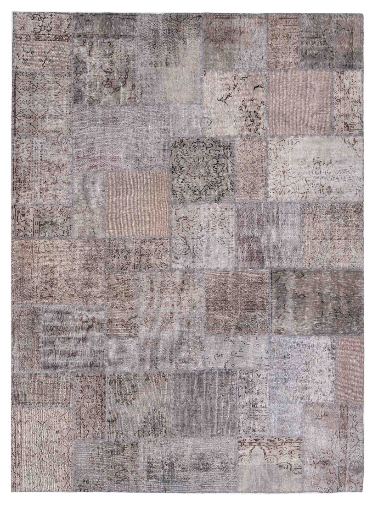 Pasha Turkish Vestige Patchwork Gray Contemporary