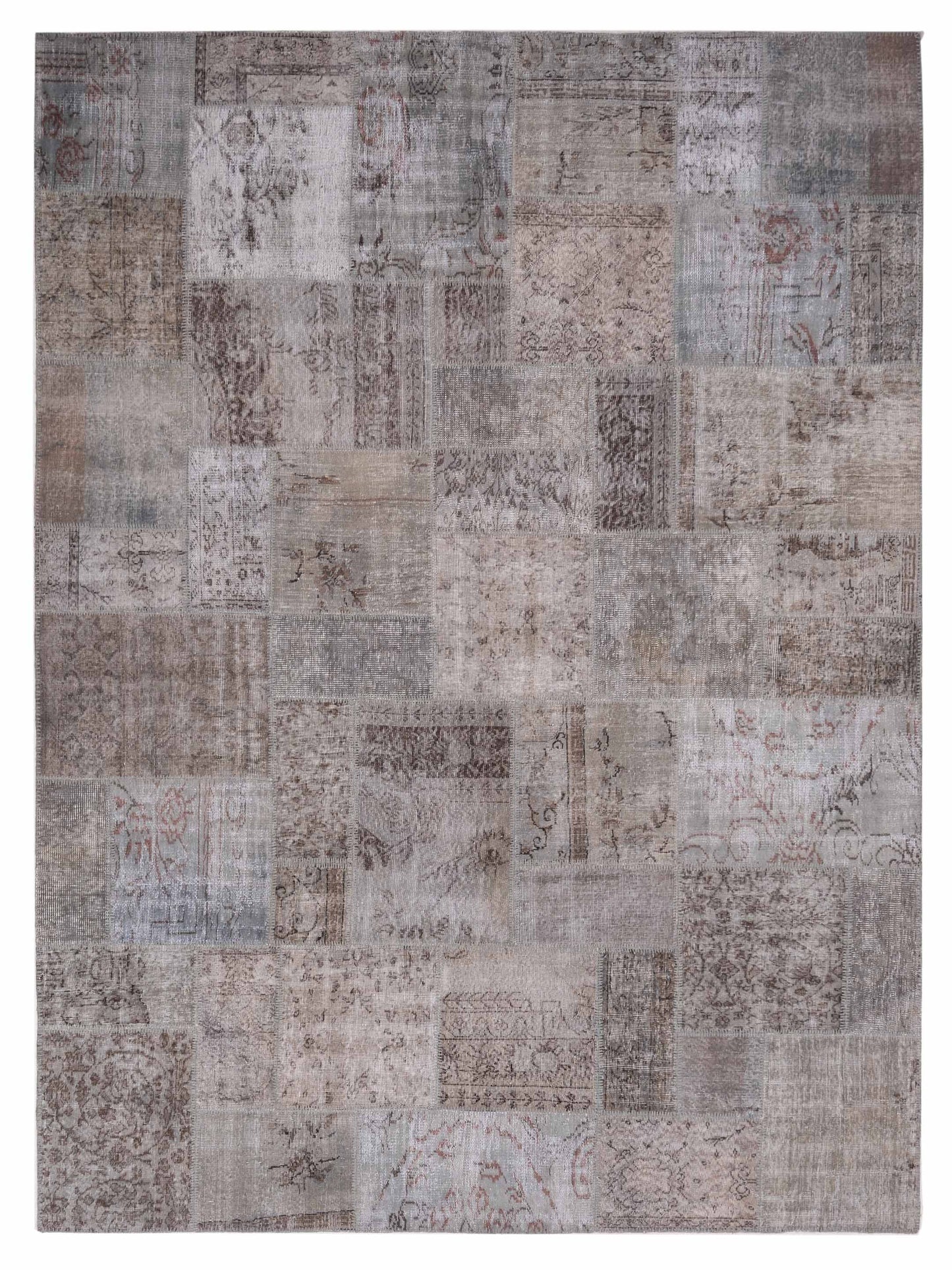 Pasha Turkish Vestige Patchwork Gray Contemporary