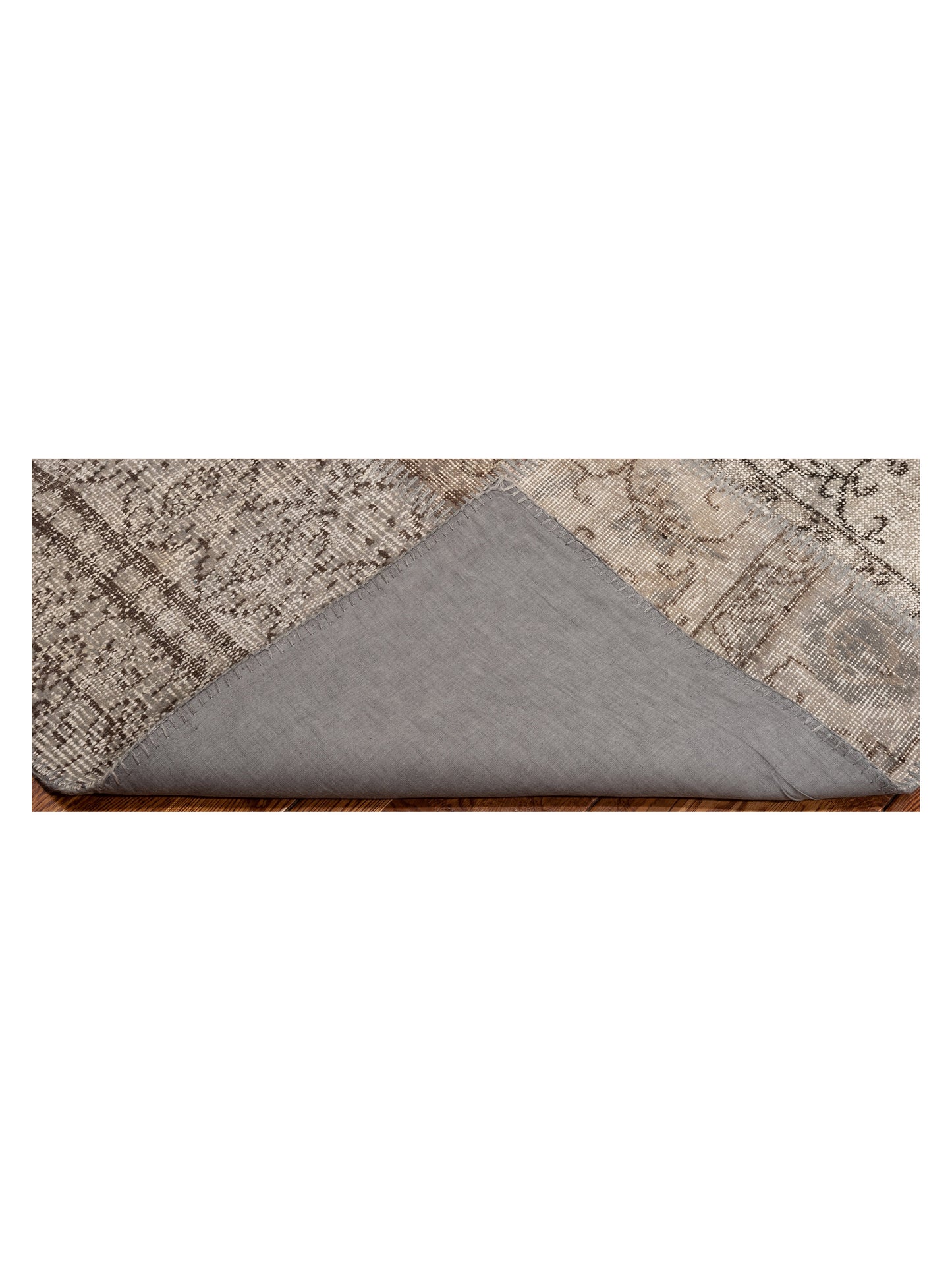 Turkish Vestige Patchwork 128944 Gray 8x10 Hand Knotted Rug