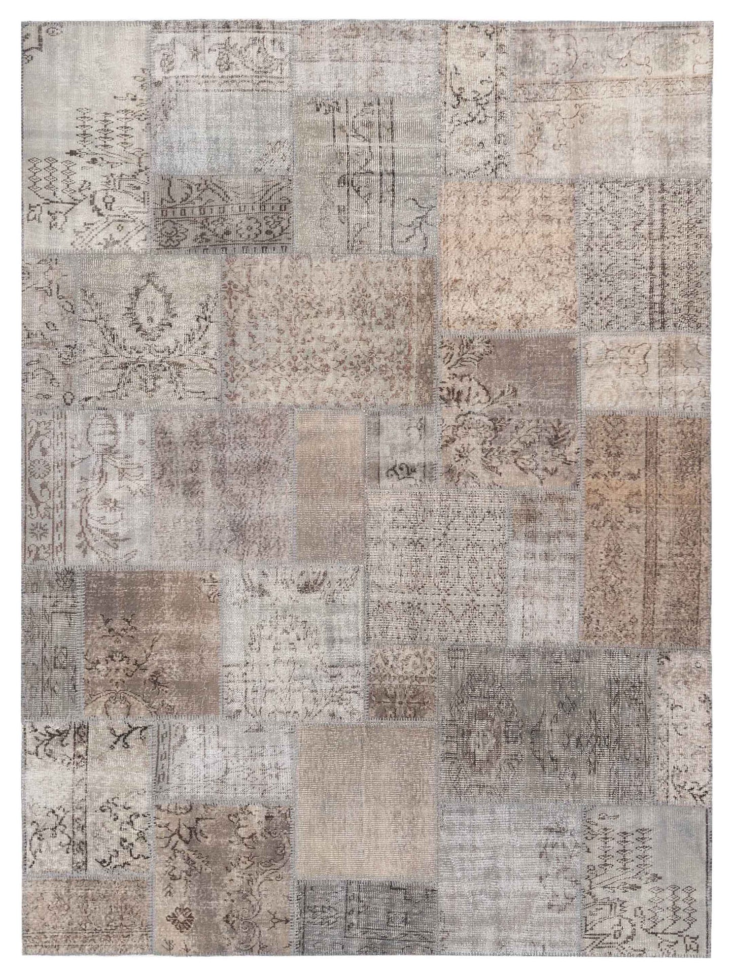 Pasha Turkish Vestige Patchwork Gray Contemporary