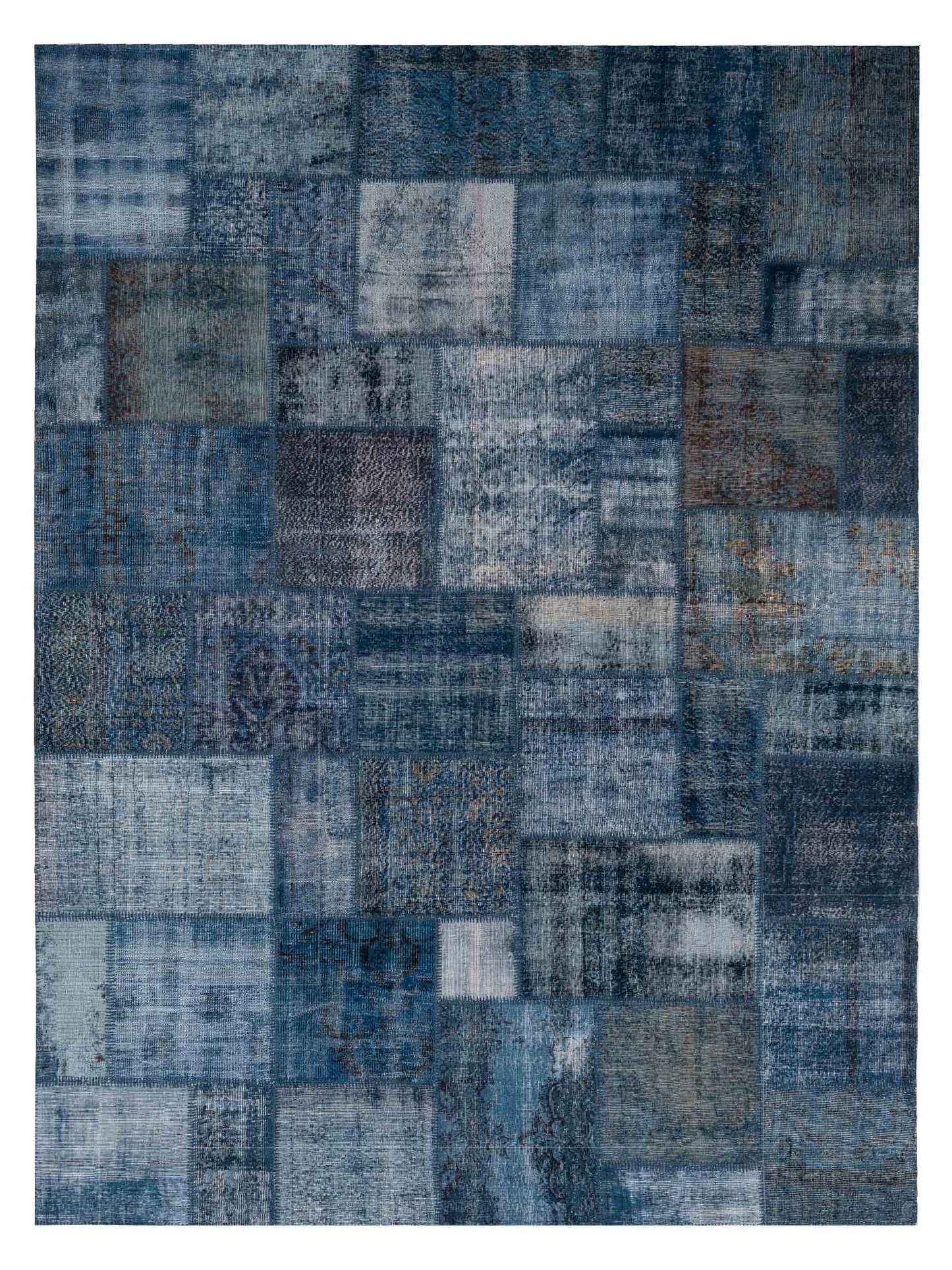 Pasha Turkish Vestige Patchwork Indigo Contemporary