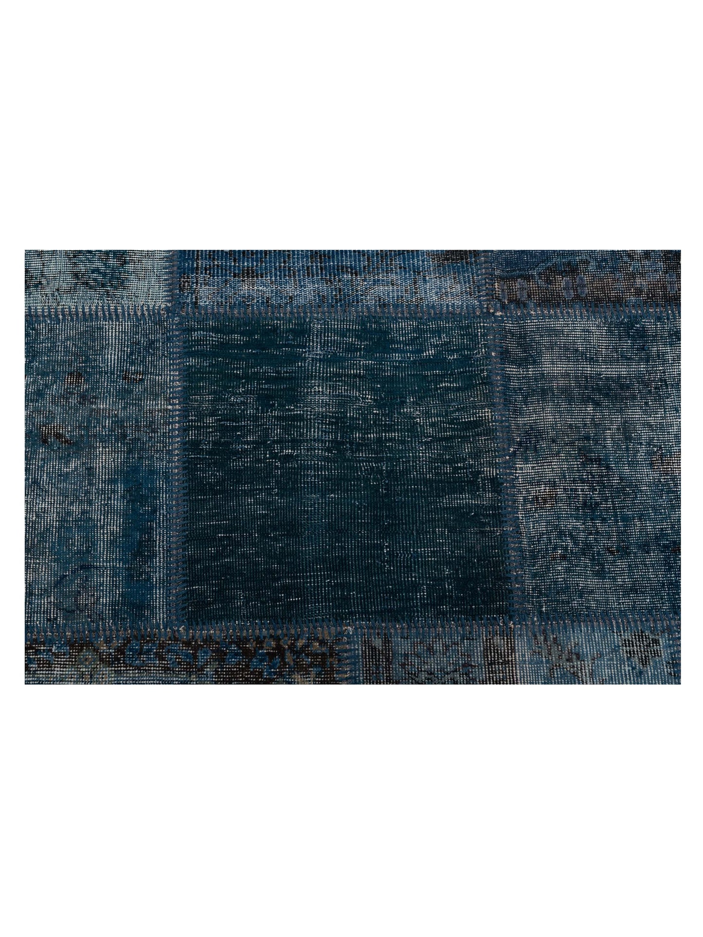 Turkish Vestige Patchwork 128957 Indigo 10x14 Hand Knotted Rug