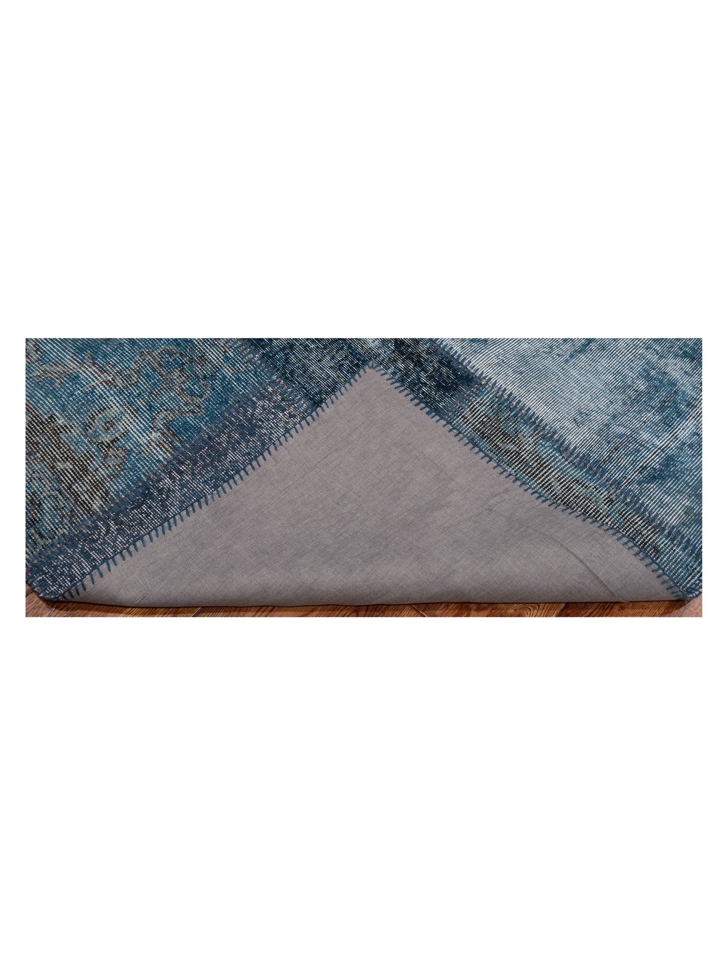 Turkish Vestige Patchwork 128957 Indigo 10x14 Hand Knotted Rug