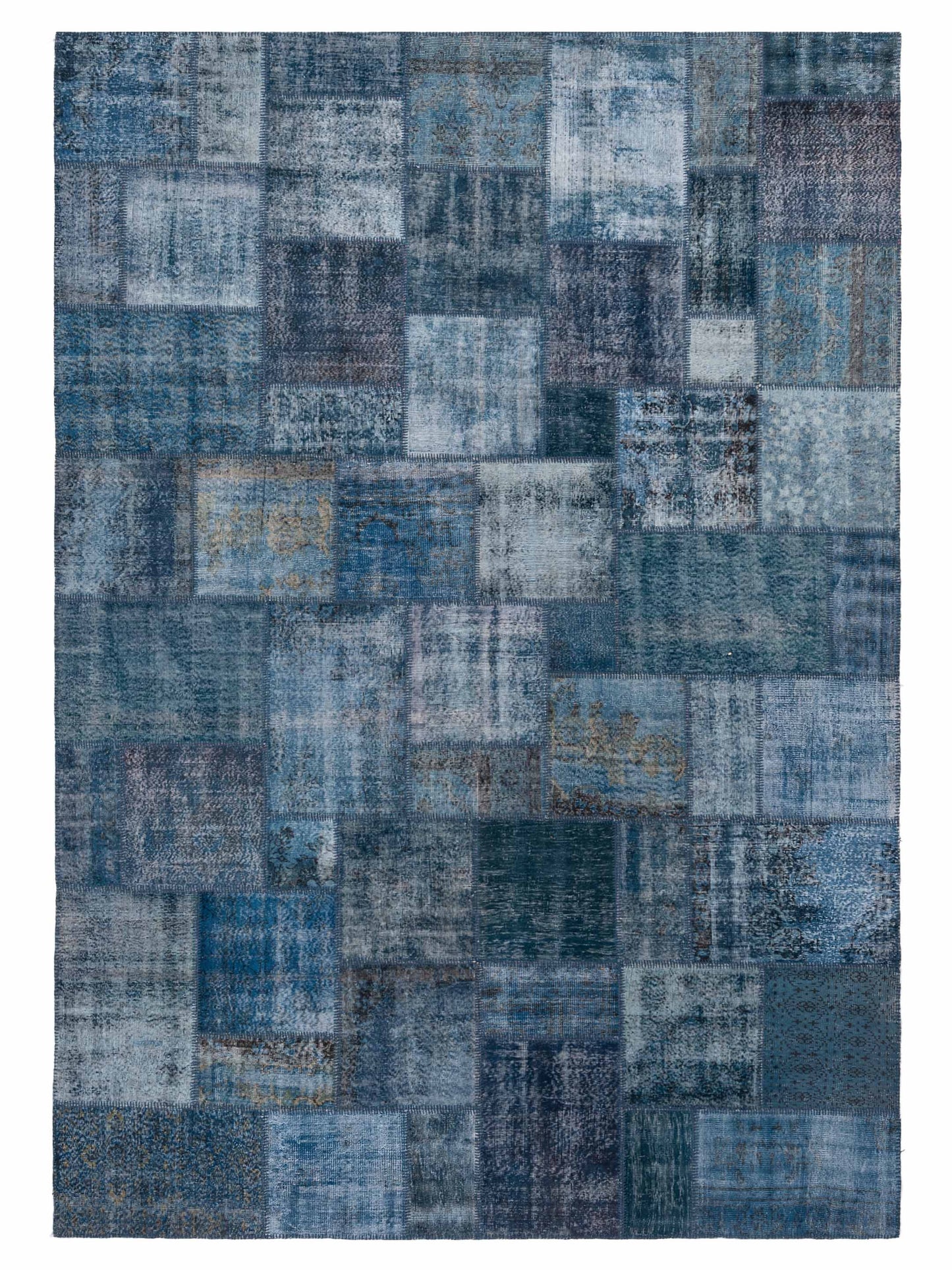 Pasha Turkish Vestige Patchwork Indigo Contemporary