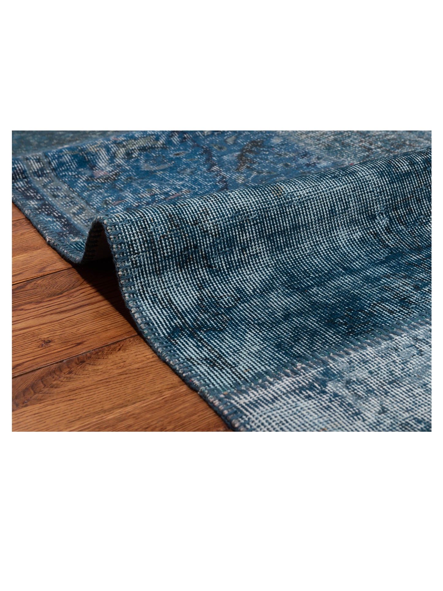 Turkish Vestige Patchwork 128961 Indigo 5x8 Hand Knotted Rug