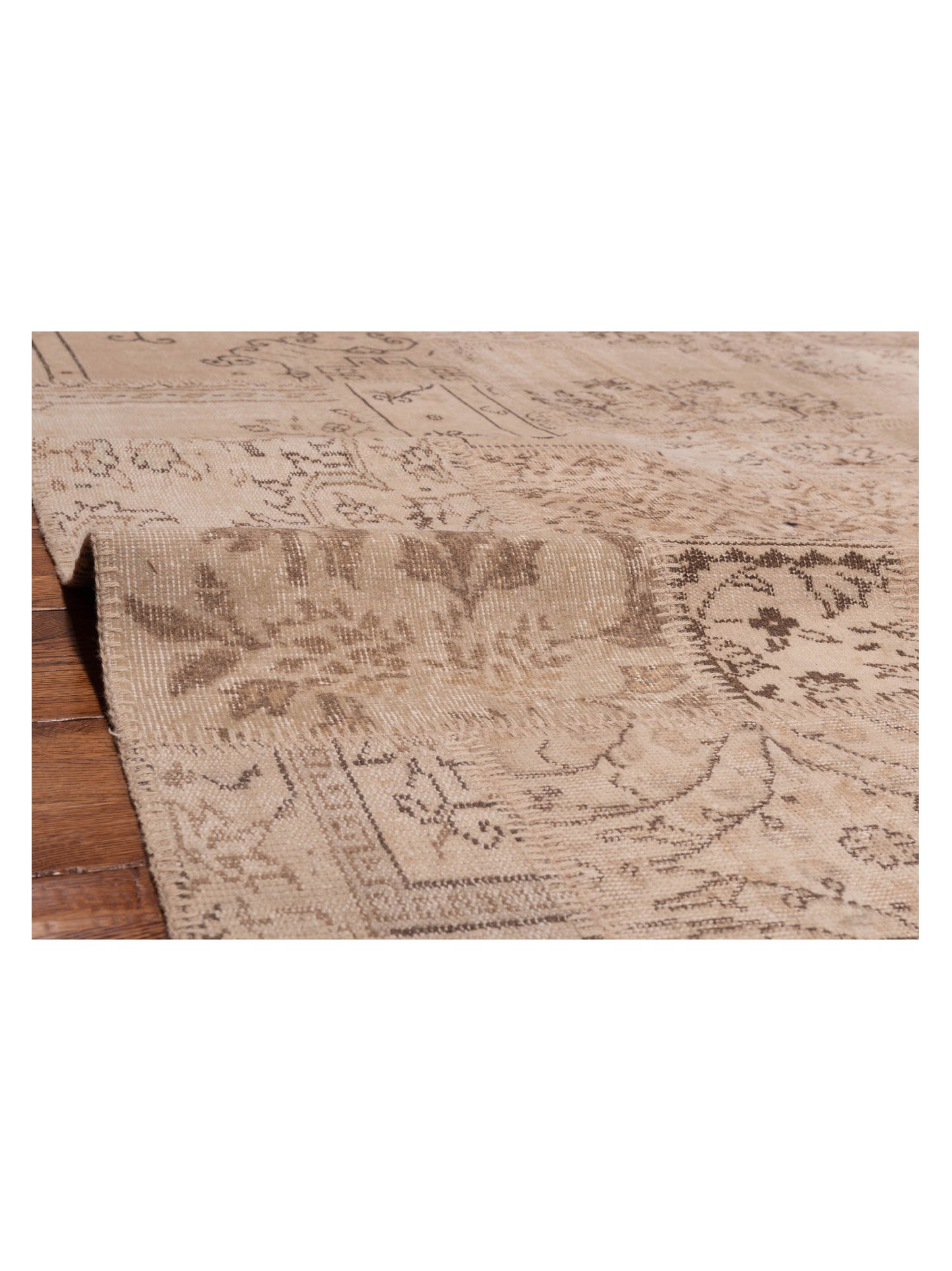 Turkish Vestige Patchwork 128987 Natural 6x9 Hand Knotted Rug