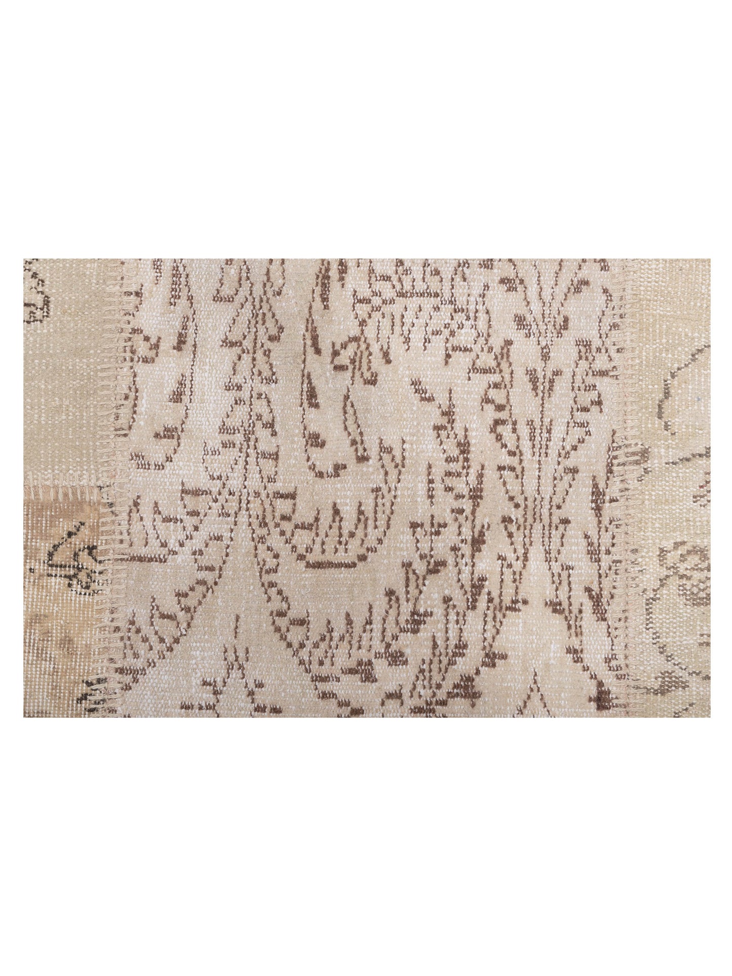 Turkish Vestige Patchwork 128994 Natural 10x14 Hand Knotted Rug