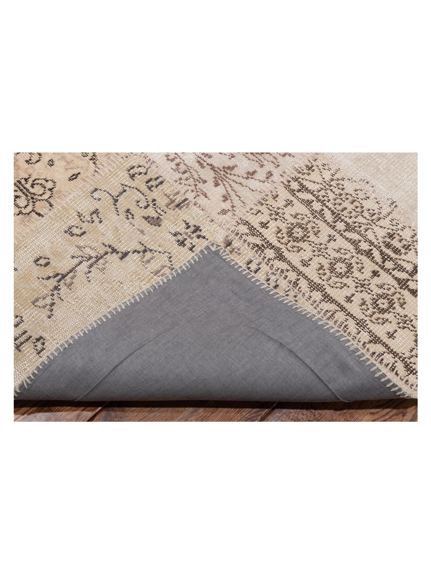 Turkish Vestige Patchwork 128997 Natural 10x14 Hand Knotted Rug