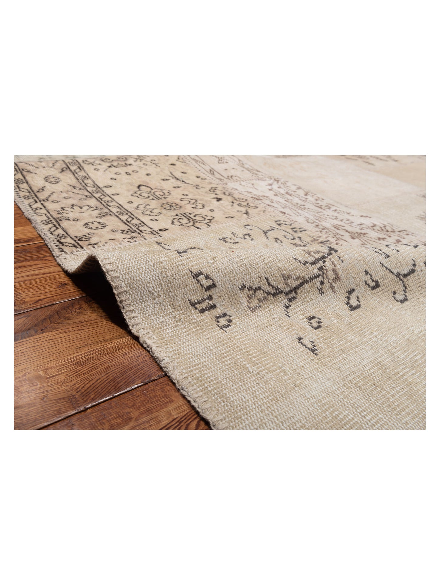 Turkish Vestige Patchwork 128997 Natural 10x14 Hand Knotted Rug