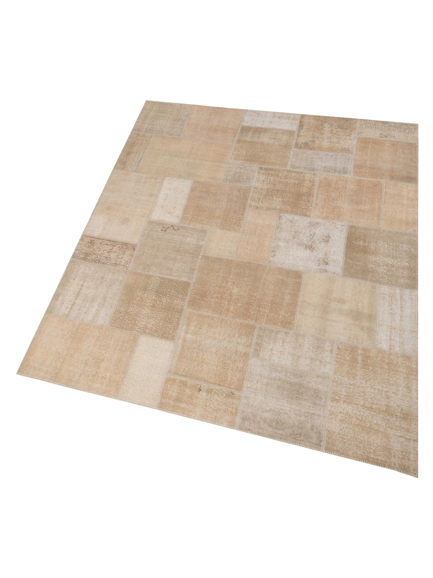 Turkish Vestige Patchwork 129001 Natural 8x10 Hand Knotted Rug