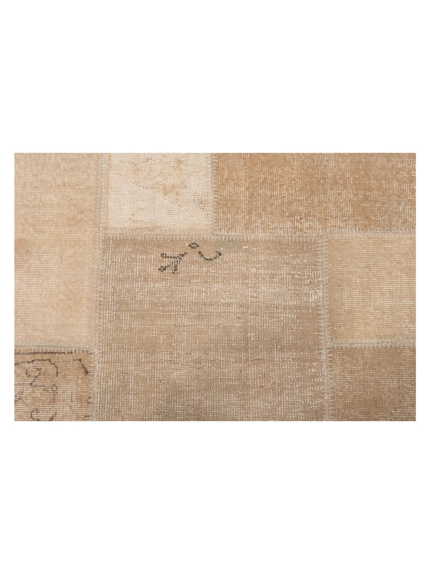 Turkish Vestige Patchwork 129001 Natural 8x10 Hand Knotted Rug