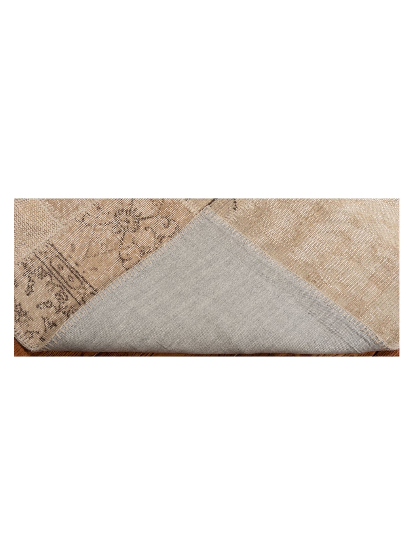 Turkish Vestige Patchwork 129002 Natural 8x10 Hand Knotted Rug