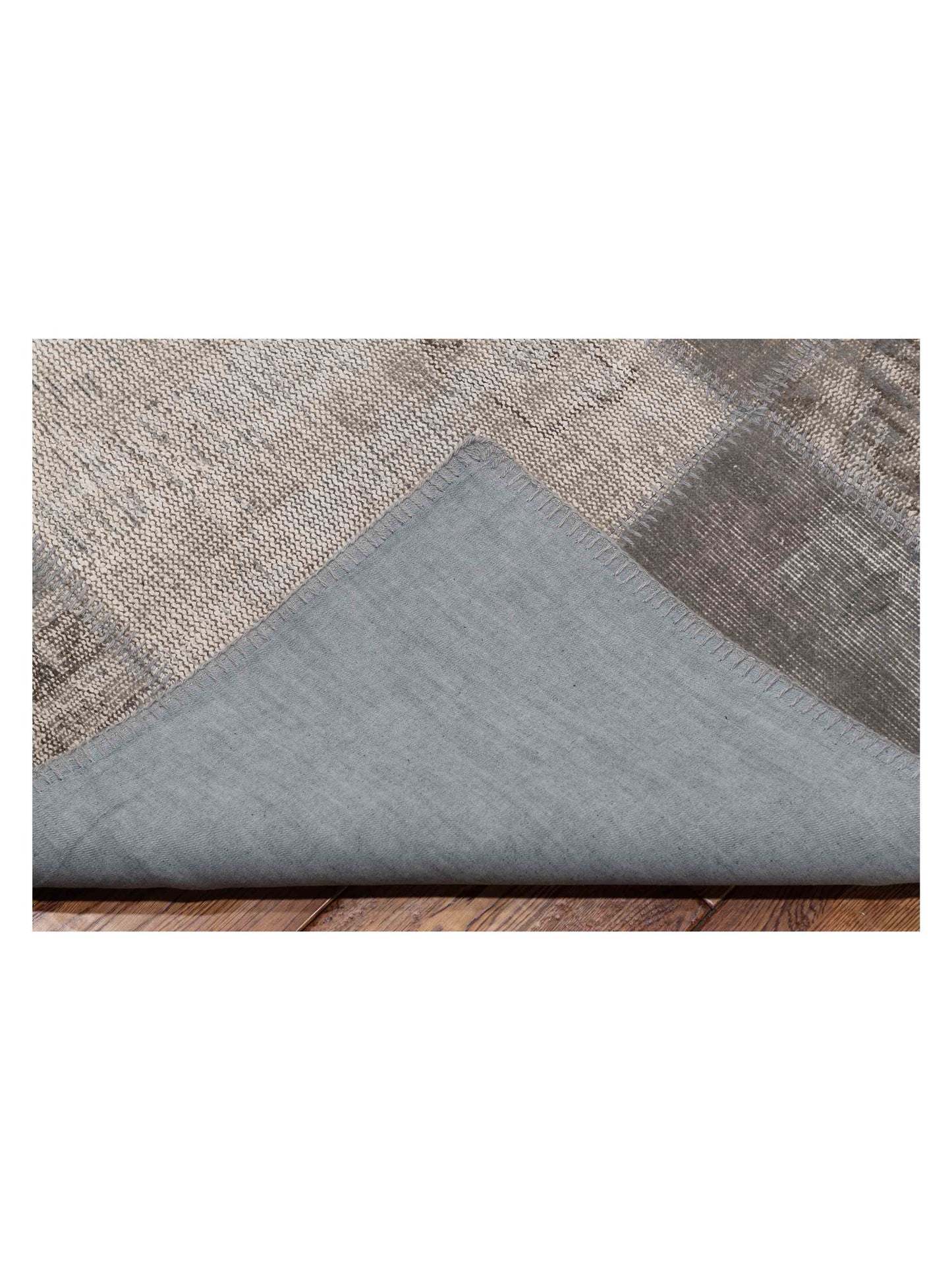 Turkish Vestige Patchwork 129006 Gray 9x12 Hand Knotted Rug