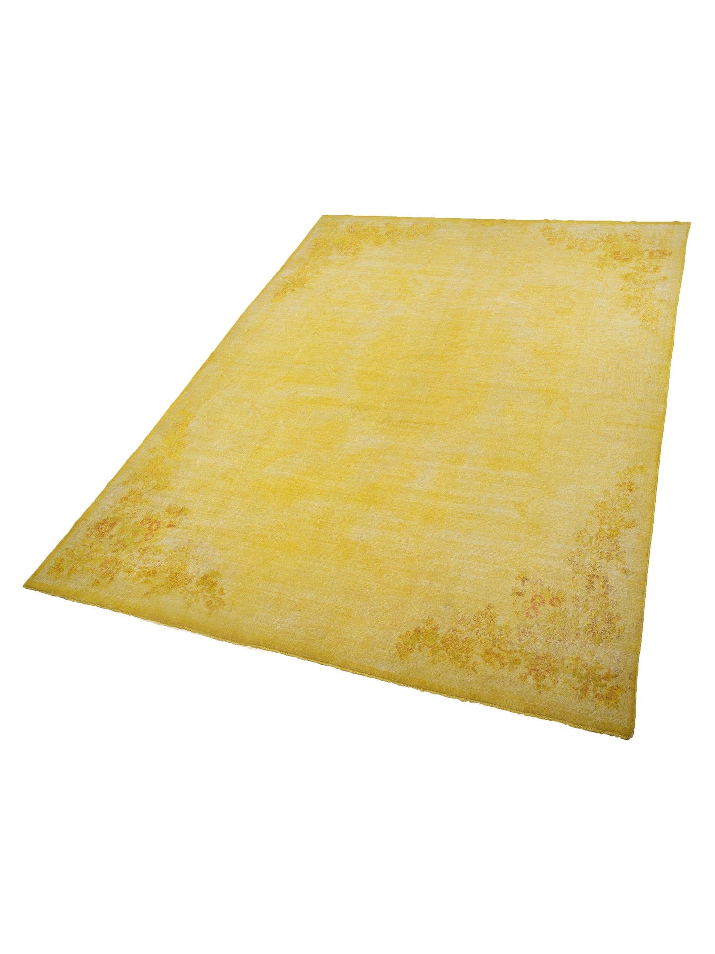 Vintage 129024 Yellow 10.2x13.8 Hand Knotted Rug