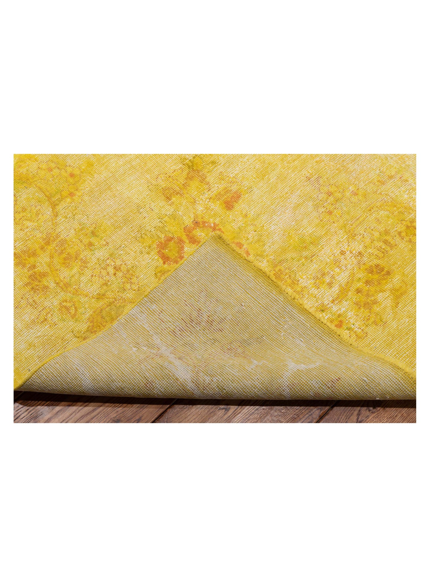 Vintage 129024 Yellow 10.2x13.8 Hand Knotted Rug