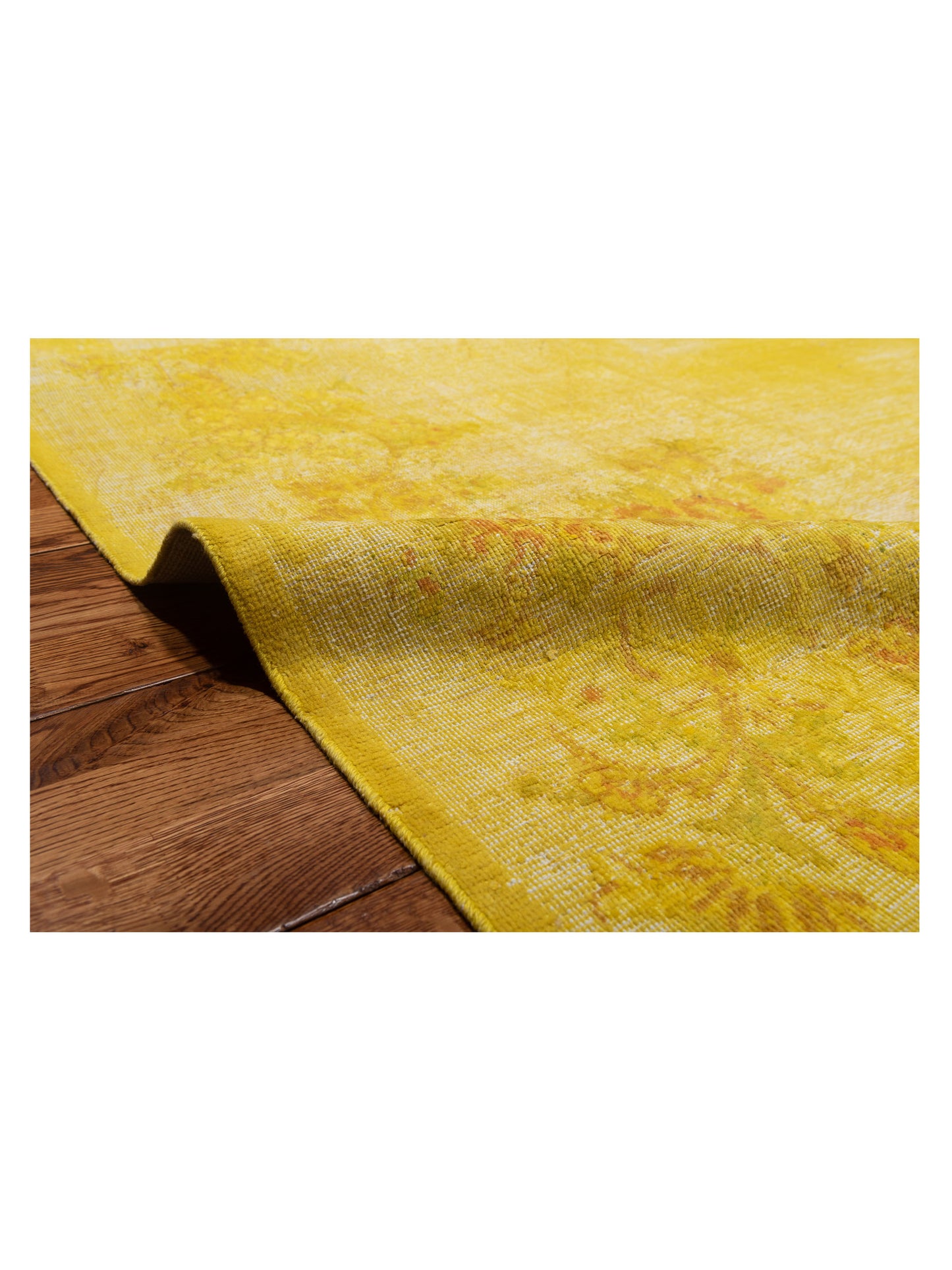 Vintage 129024 Yellow 10.2x13.8 Hand Knotted Rug