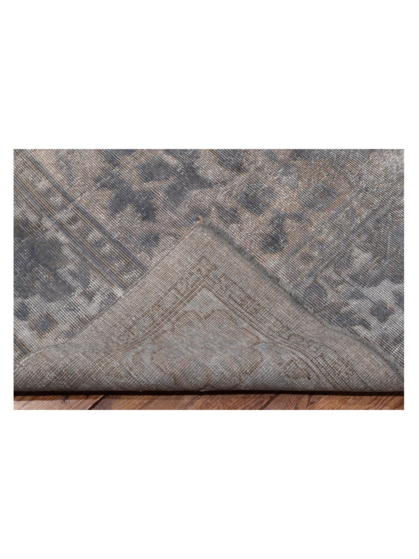 Vintage 129025 Gray 8.4x11.2 Hand Knotted Rug