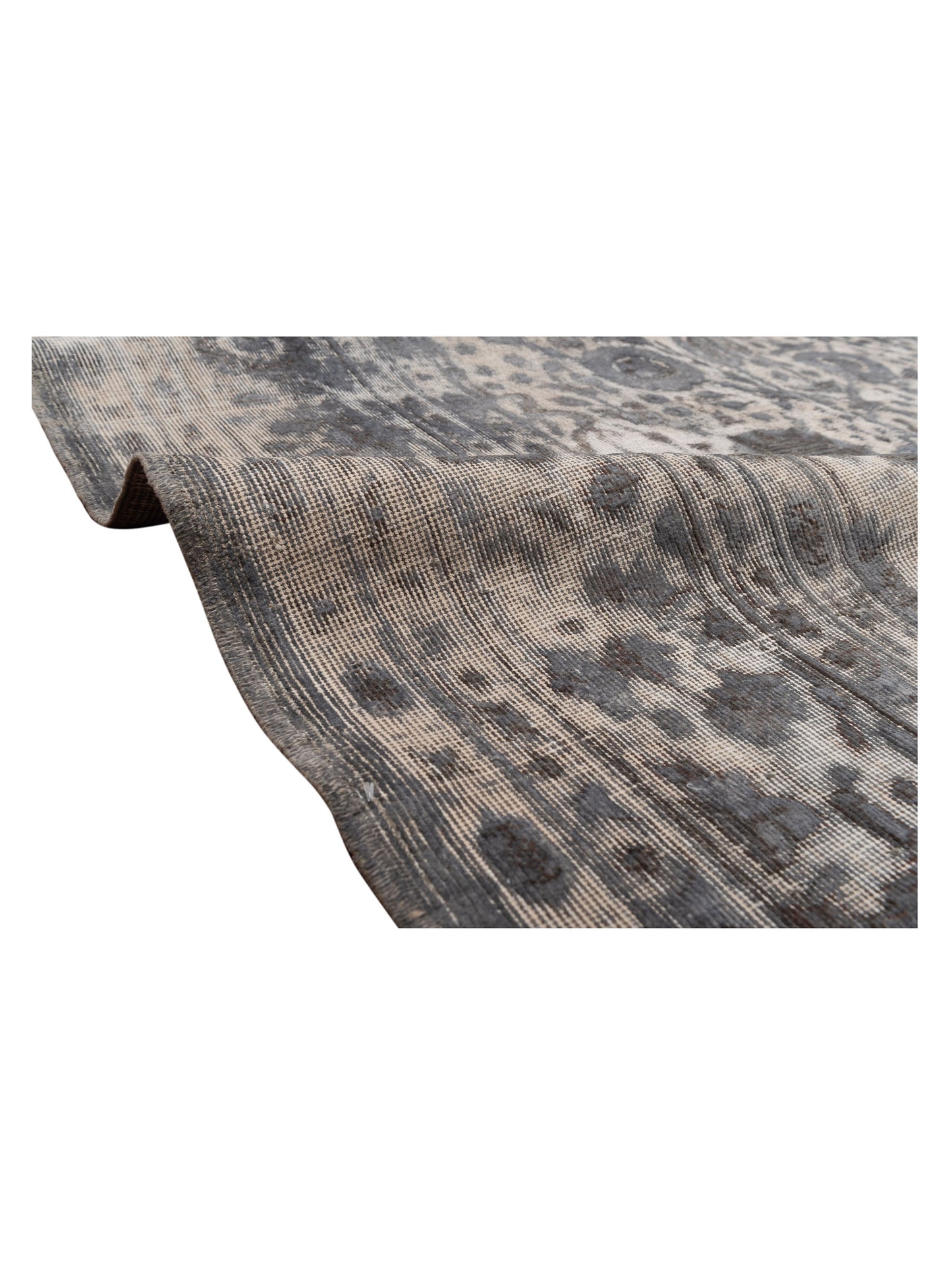 Vintage 129028 Gray 8.5x11.2 Hand Knotted Rug