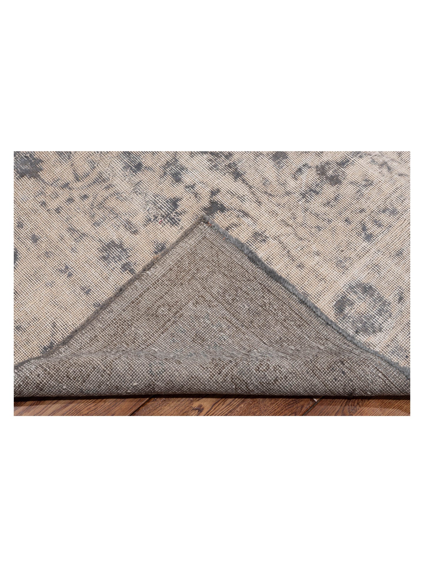 Vintage 129030 Silver Gray 8.1x12 Hand Knotted Rug