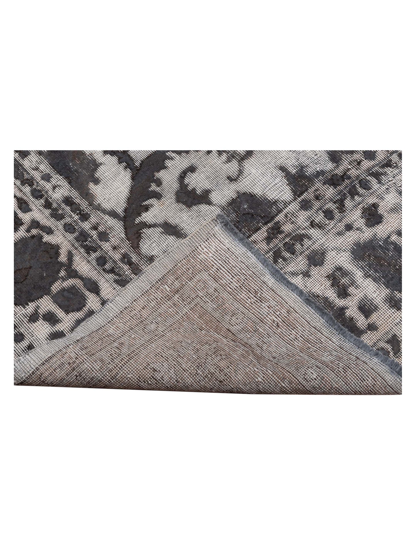 Vintage 129031 Silver Gray 8.3x12.9 Hand Knotted Rug