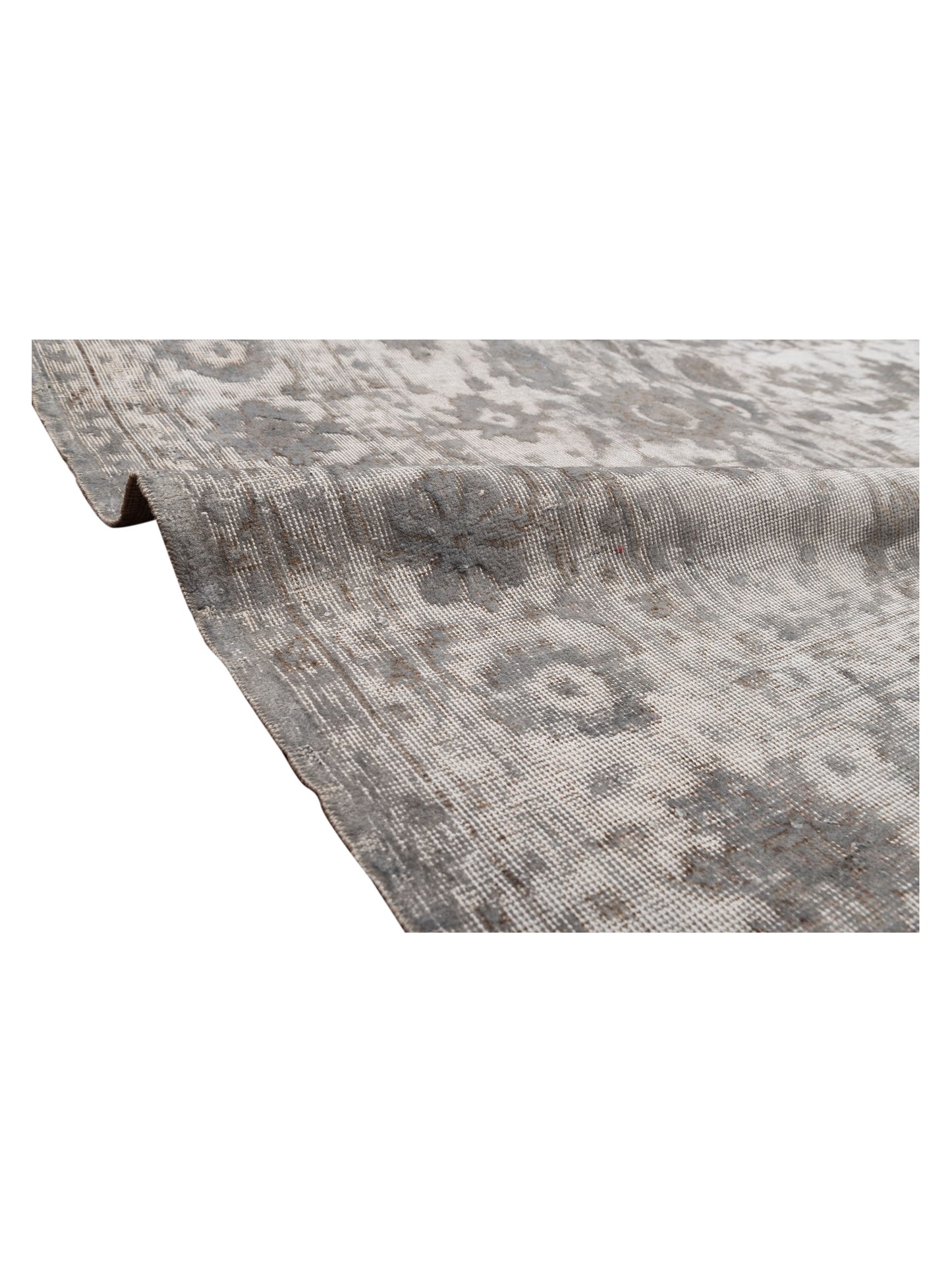 Vintage 129032 Silver 8.10x12.2 Hand Knotted Rug