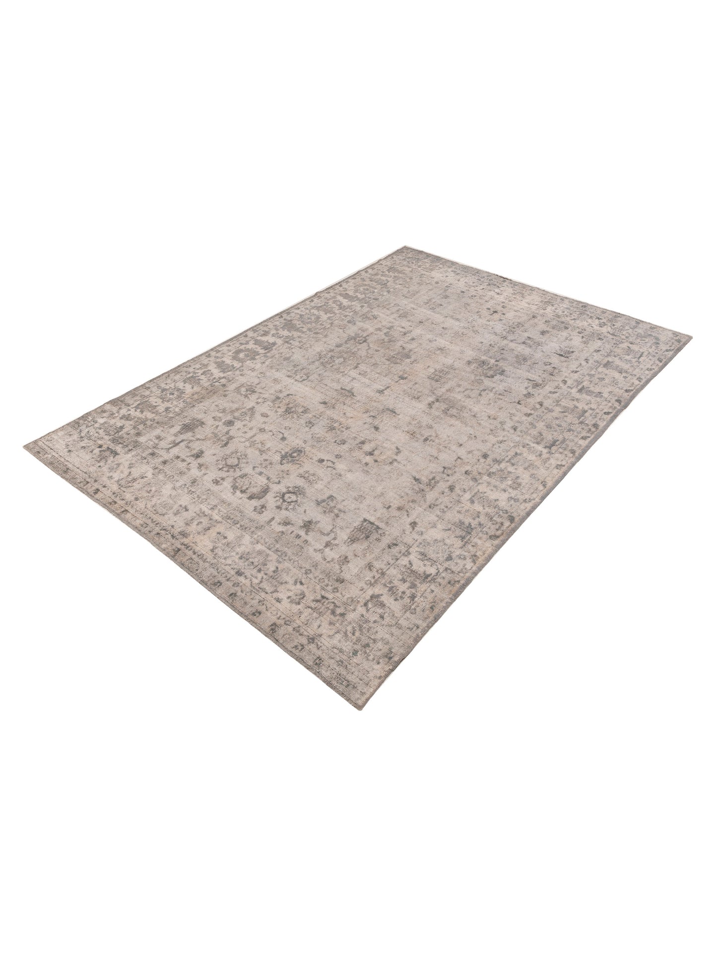Vintage 129033 Gray 8.6x12.3 Hand Knotted Rug