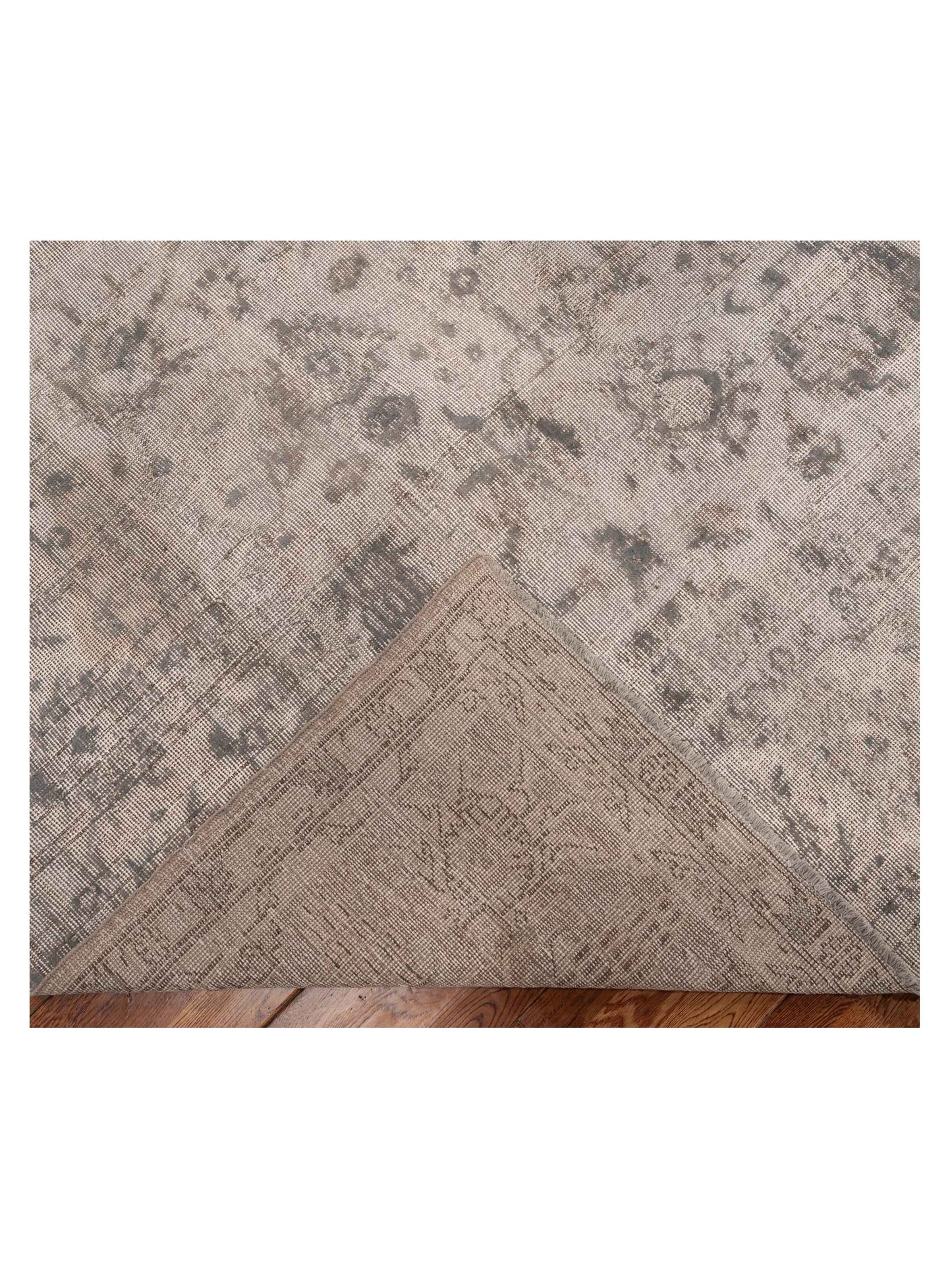 Vintage 129033 Gray 8.6x12.3 Hand Knotted Rug